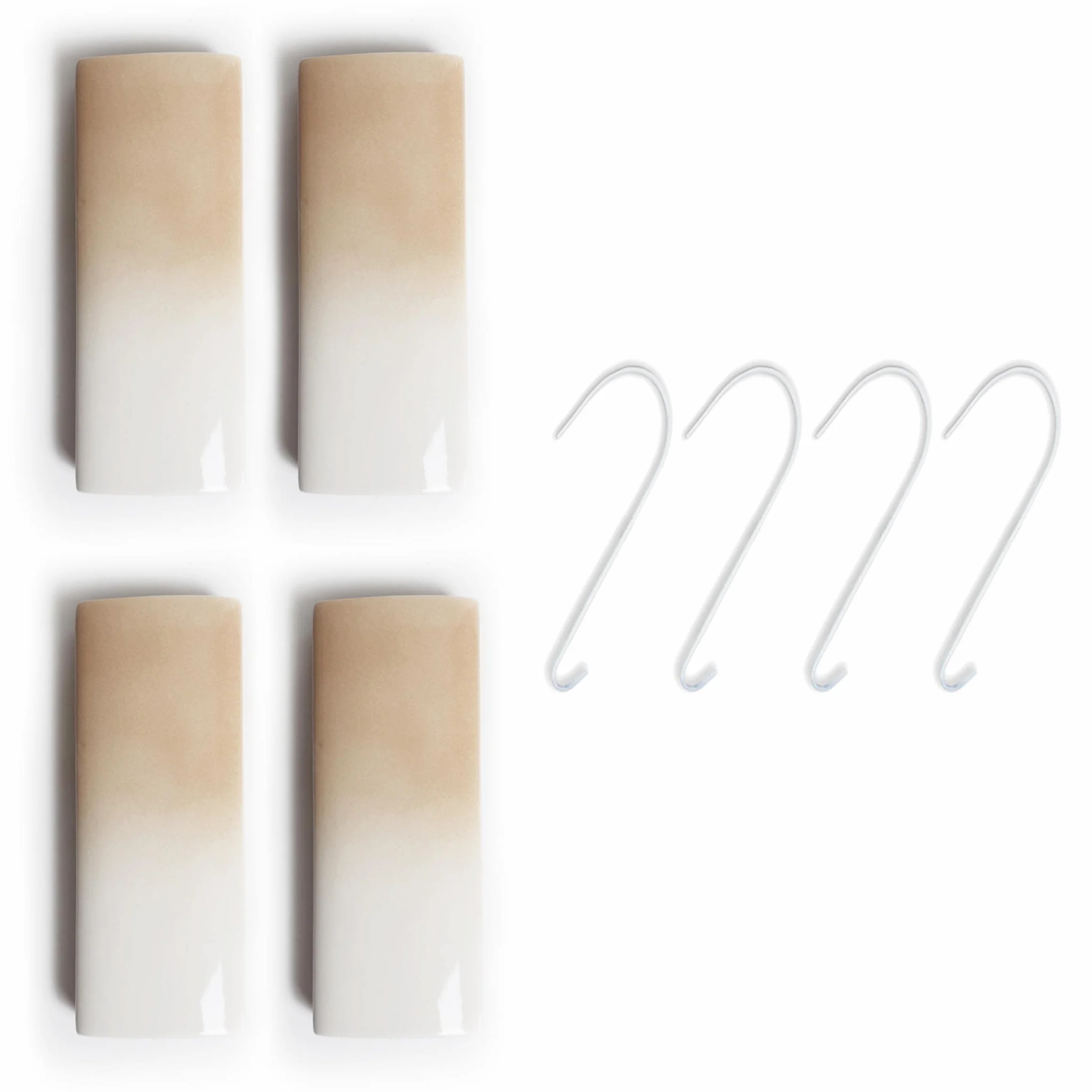 Luftbefeuchter 4-teiliges Set aus Keramik GRADIENT flach zur Befestigung am Heizkörper Heizung Wasserverdunster Diffuser Wandvase 332 a1681
