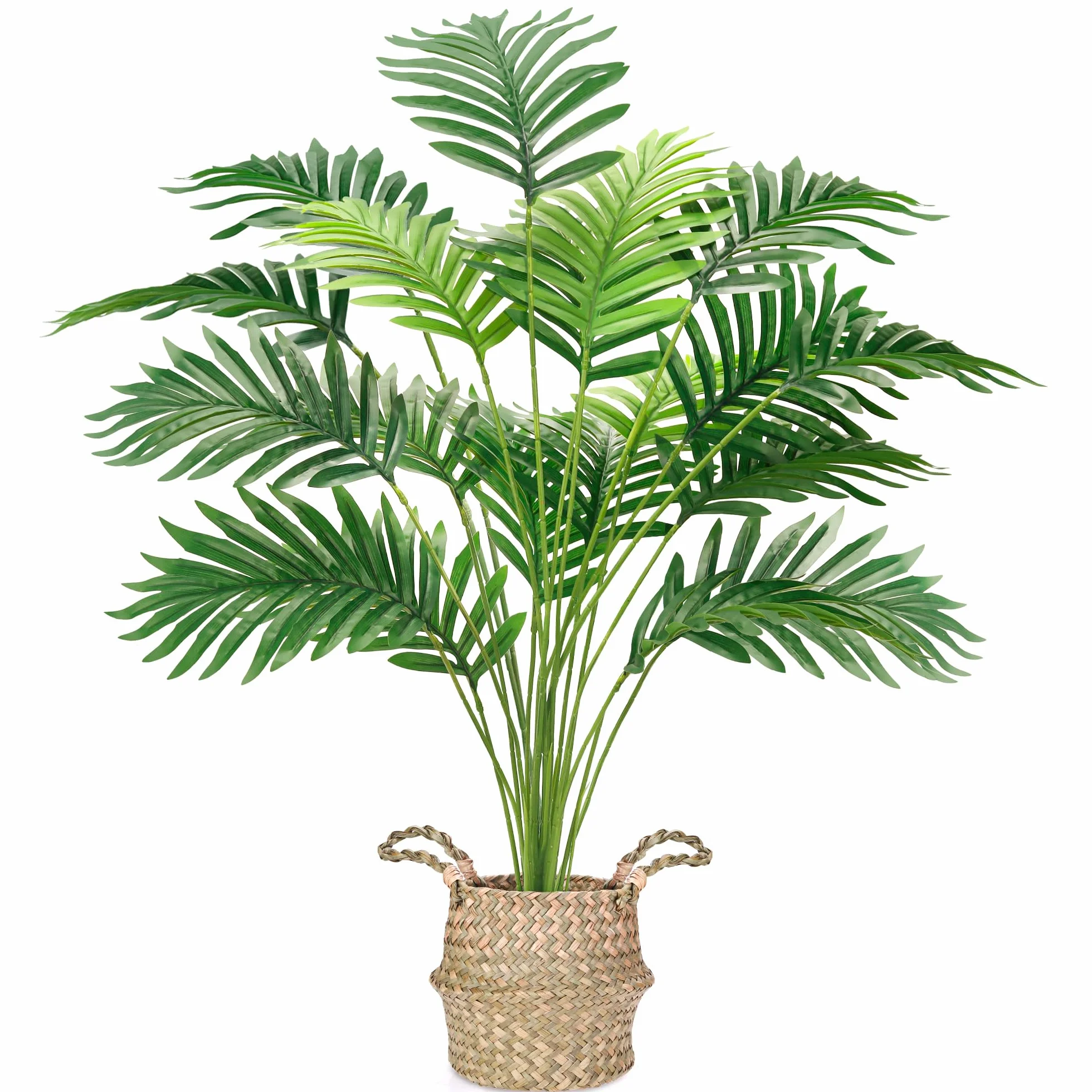 Der Rose Kunstpflanze Künstliche Palme 71cm Künstliche Pflanzen Kunstpflanzen Groß Fake Plant für Wohnzimmer Balkon Flur Boho Deko Außen