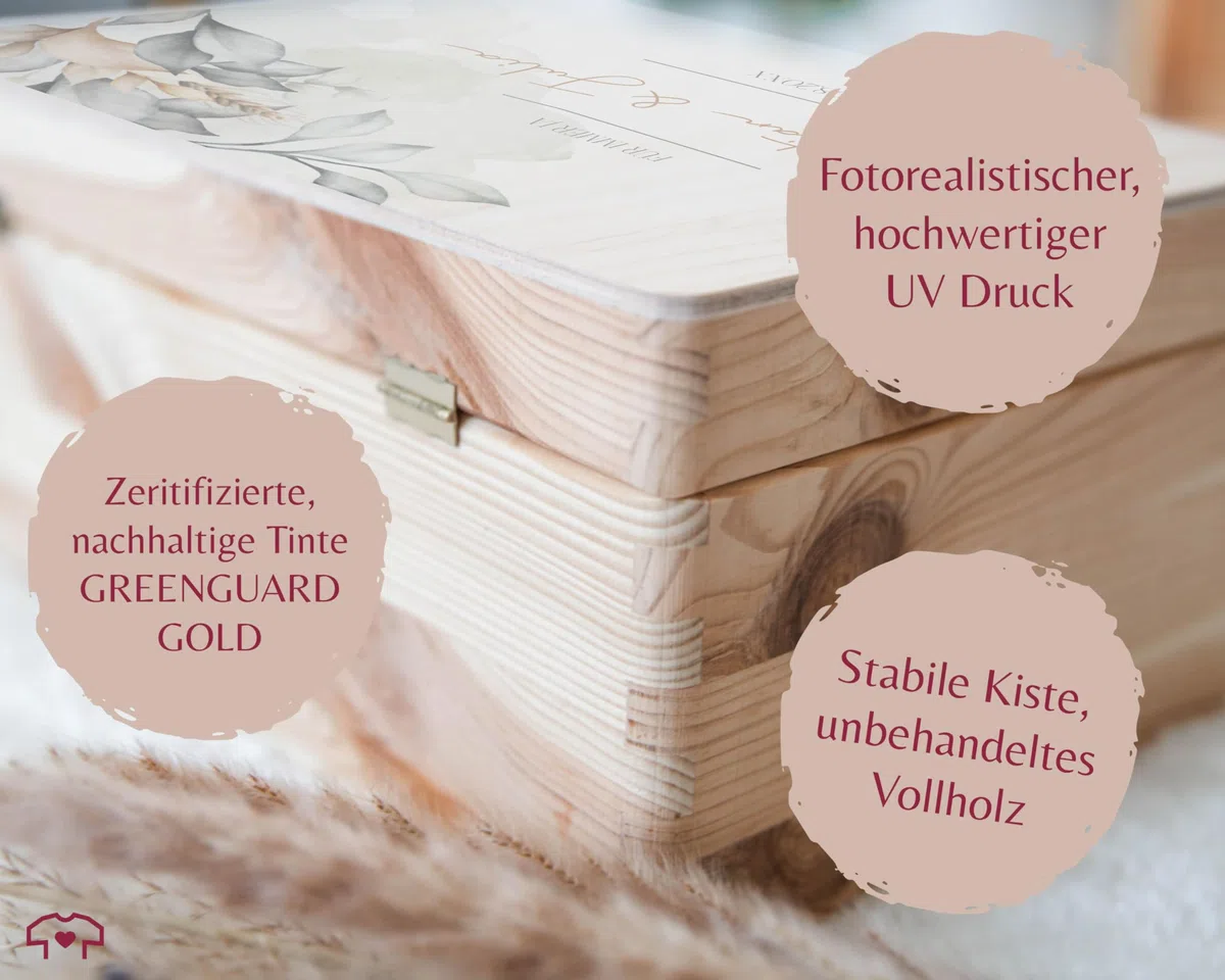 Erinnerungsbox - Für immer ja | Liebesgeschenk | Ich liebe Dich Geschenk Holzkiste | Geldgeschenk Verpackung Hochzeit Geldbox | Schatzkiste Hochzeit | Geschenkbox Liebe | Beziehung Geschenk - 30 x 20