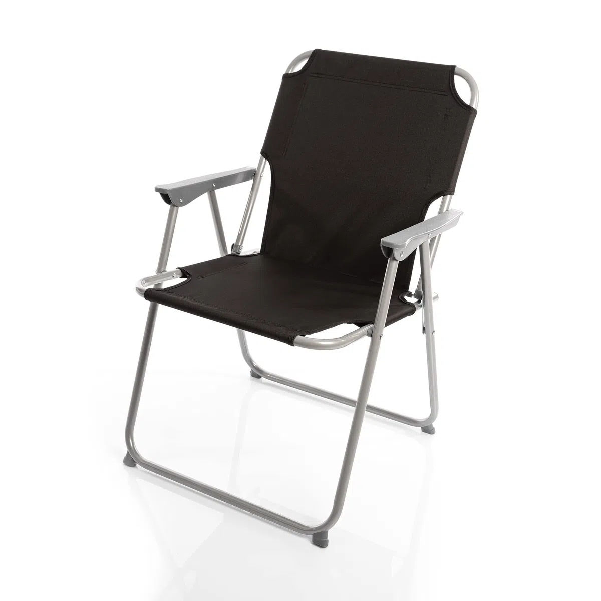 BigDean Klappstuhl Schwarz Campingstuhl Faltstuhl Angelstuhl robust klappbar bis 120kg