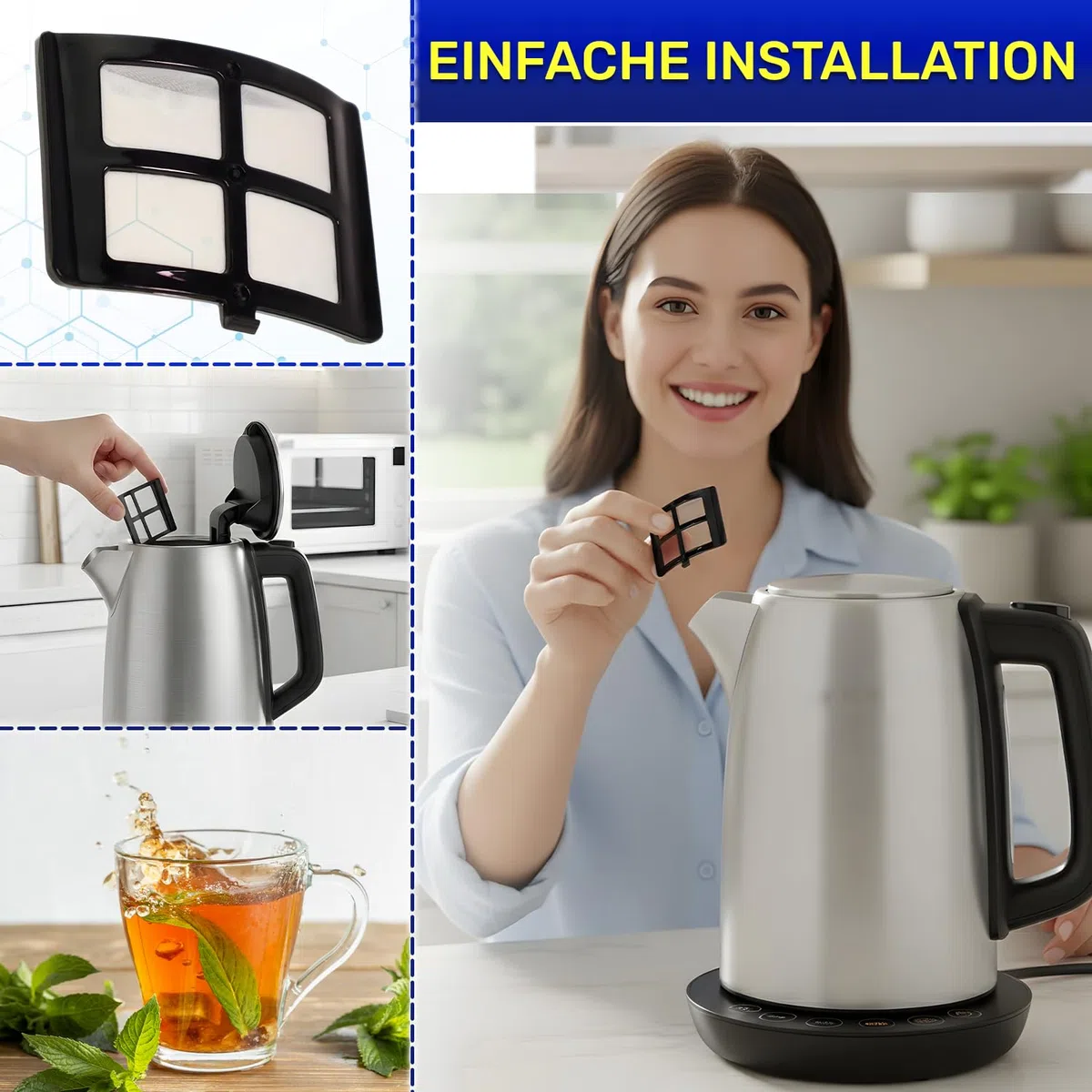 Filter zum Entkalken des Wasserkocher mit dem Originalcode 996510080115 für Philips HD9350 HD9351 HD9352 HD9353 HD9355 HD9359 - MONTERAL