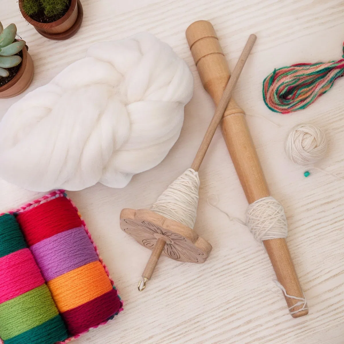 Zasdvn Hölzerne Handspindel, Spindel Mit Oberem Wirtel, Handwerkswerkzeuge Für Nähen Häkeln Stricken Weben Projekte