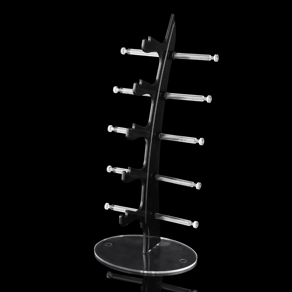 SHUESS 2er Brillenhalter Brillenständer für mehrere Brillen, Acryl Sonnenbrillenhalter für 5 Brillen, Sonnenbrillen Aufbewahrung 34x16cm Brillenablage Ausstellungsstand zur Aufbewahrung & Präsentation