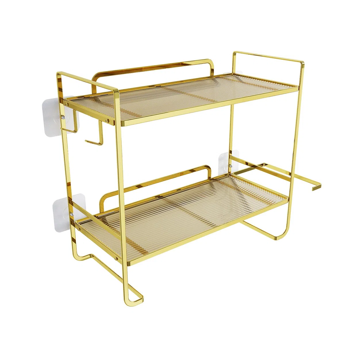 Aufbewahrungsregal über der Toilette,2-stufiger Badezimmer Aufbewahrungs Organizer aus Metall mit 2 Haken, Papierhalter, Regal für den Toilettenspülkasten, Schwarz