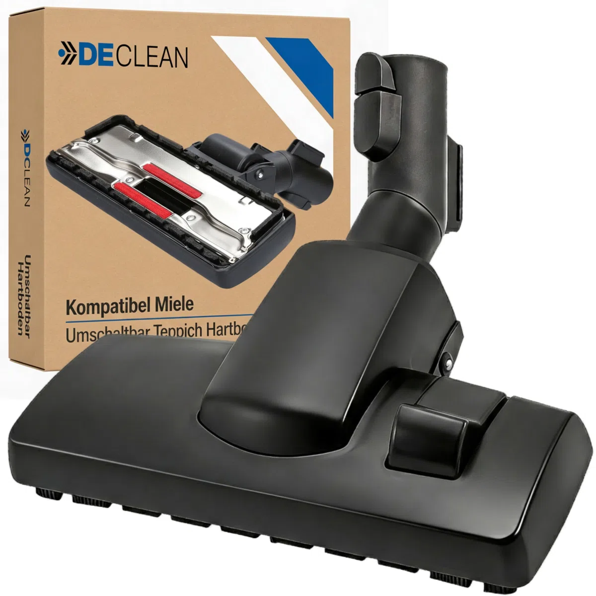 Staubsaugerdüse kompatibel mit Miele S8340, S8360, C1, C2, C3, S5, S6, S8 | DeClean Staubsauger Ersatzteil passend für Classic, Compact, Complete, PowerLine EcoLine | Bürste für Teppich und Hardboden