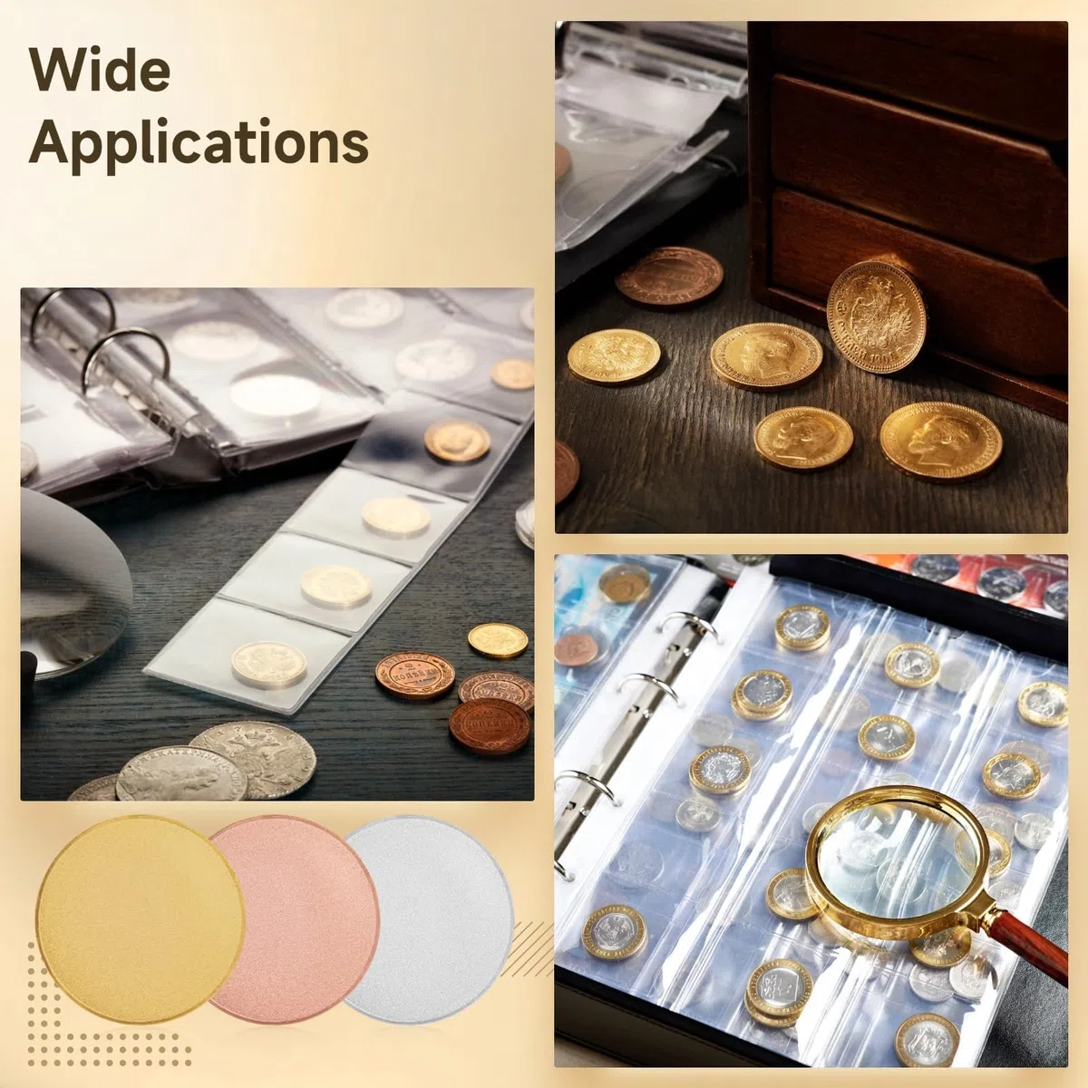 12 Stück Blanko Challenge Coins, Gewindekante 40 mm Challenge Coins für Lasergravur-Muster, DIY Bastel-Geburts-Tags-Reise-Gedenksammlungen
