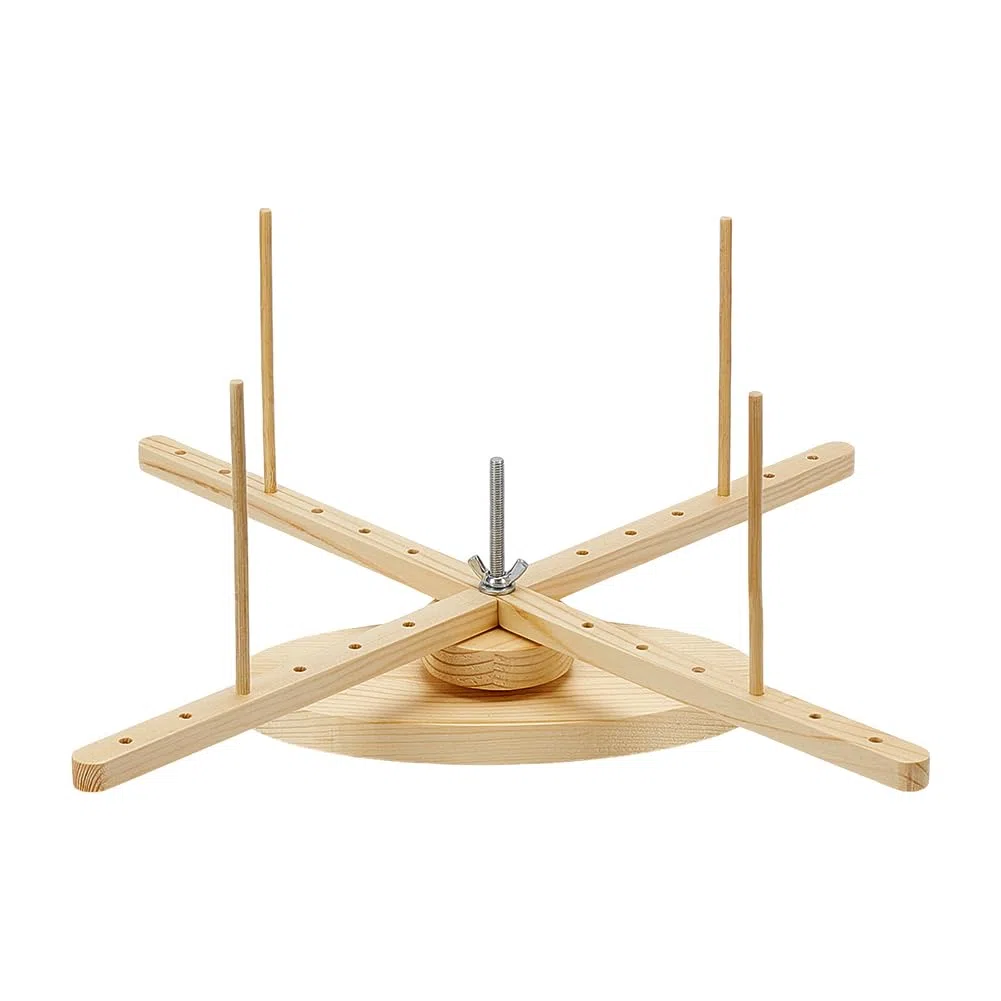 BENECREAT Tragbarer Garnwickler Aus Holz, Garnwickler Im Amish Stil Tisch Nähgarn Finishing Werkzeug Mit Ovaler Basis Für Wolle Garn Und Stickgarn