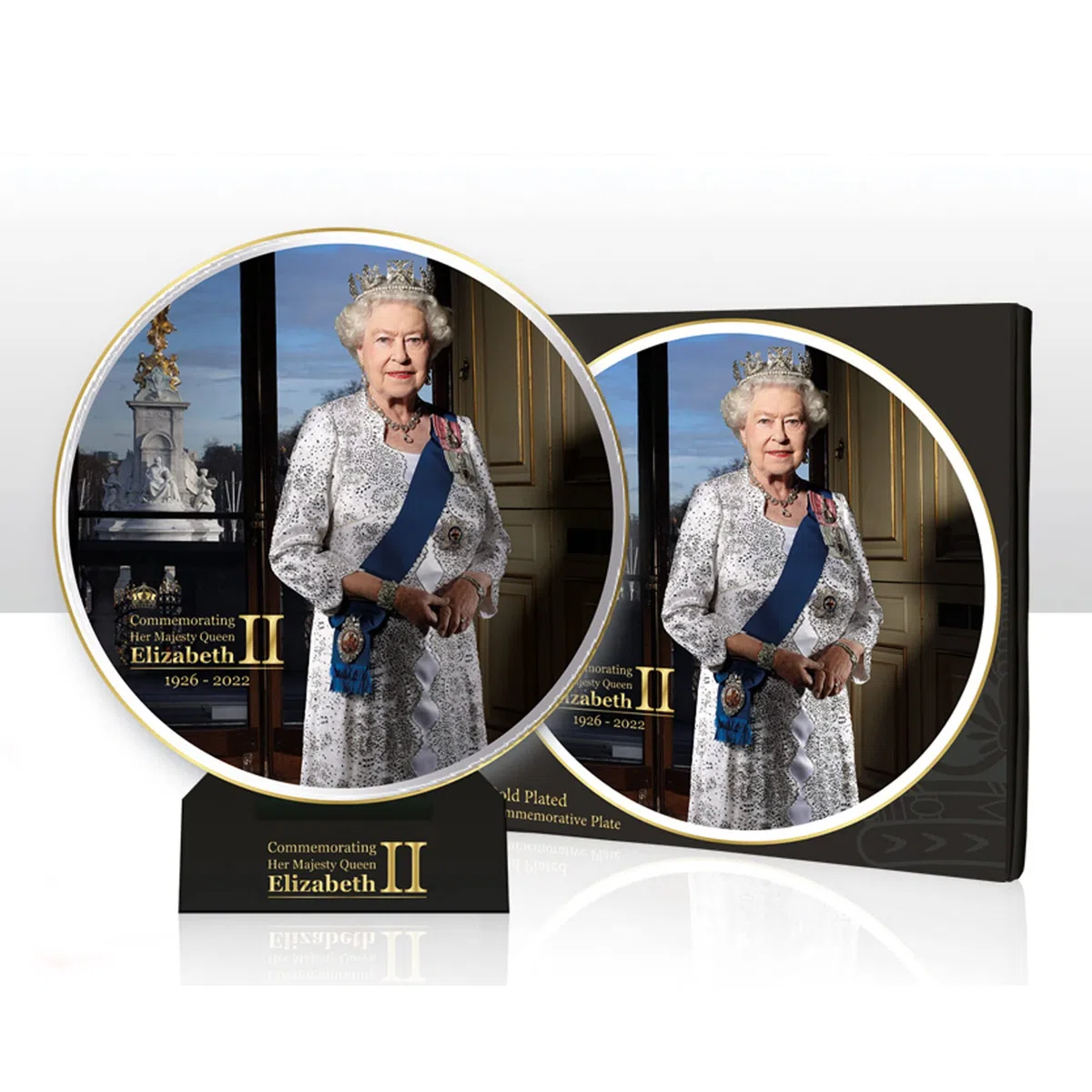 Queen Elizabeth II Gedenk Teller 15 cm Zum Gedenken Königin London Commemorating