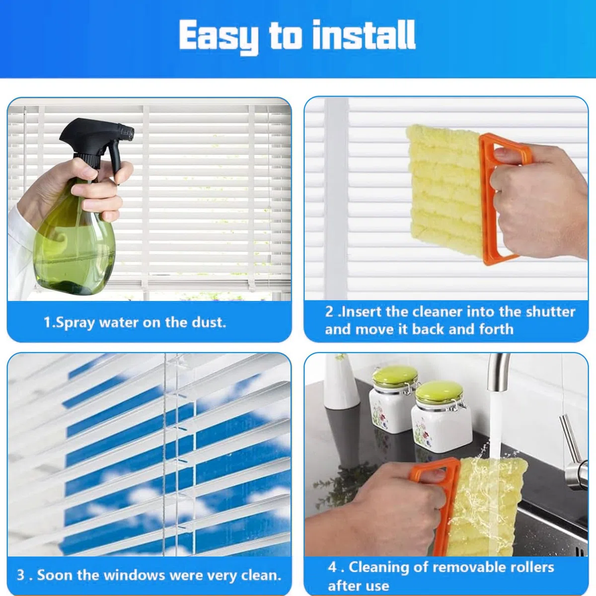 2er-Pack Raffstore ReinigungsbüRste - Jalousien ReinigungsbüRste - Lamellen ReinigungsbüRste - Ideal Zum Entfernen Von Fett, Fensternischen, LüFtungsschlitzen Von Klimaanlagen