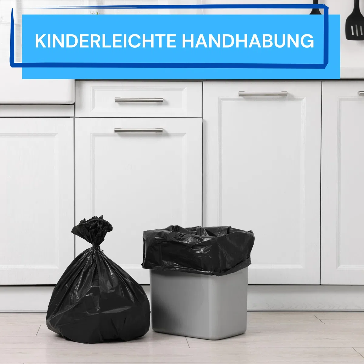 Vani Mülleimer (16 Liter) - Abfalleimer mit Schwingdeckel für Küche und Bad - Abfallbehälter - 23,5 x 30 x 44 cm