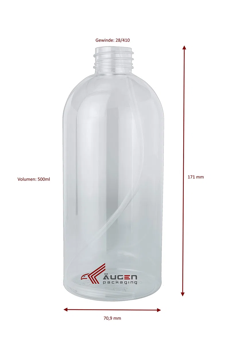 2 Stk a 500ml Sprühflasche | schwarz transparent Sprühkopf | Trigger | leer | Spray Bottle