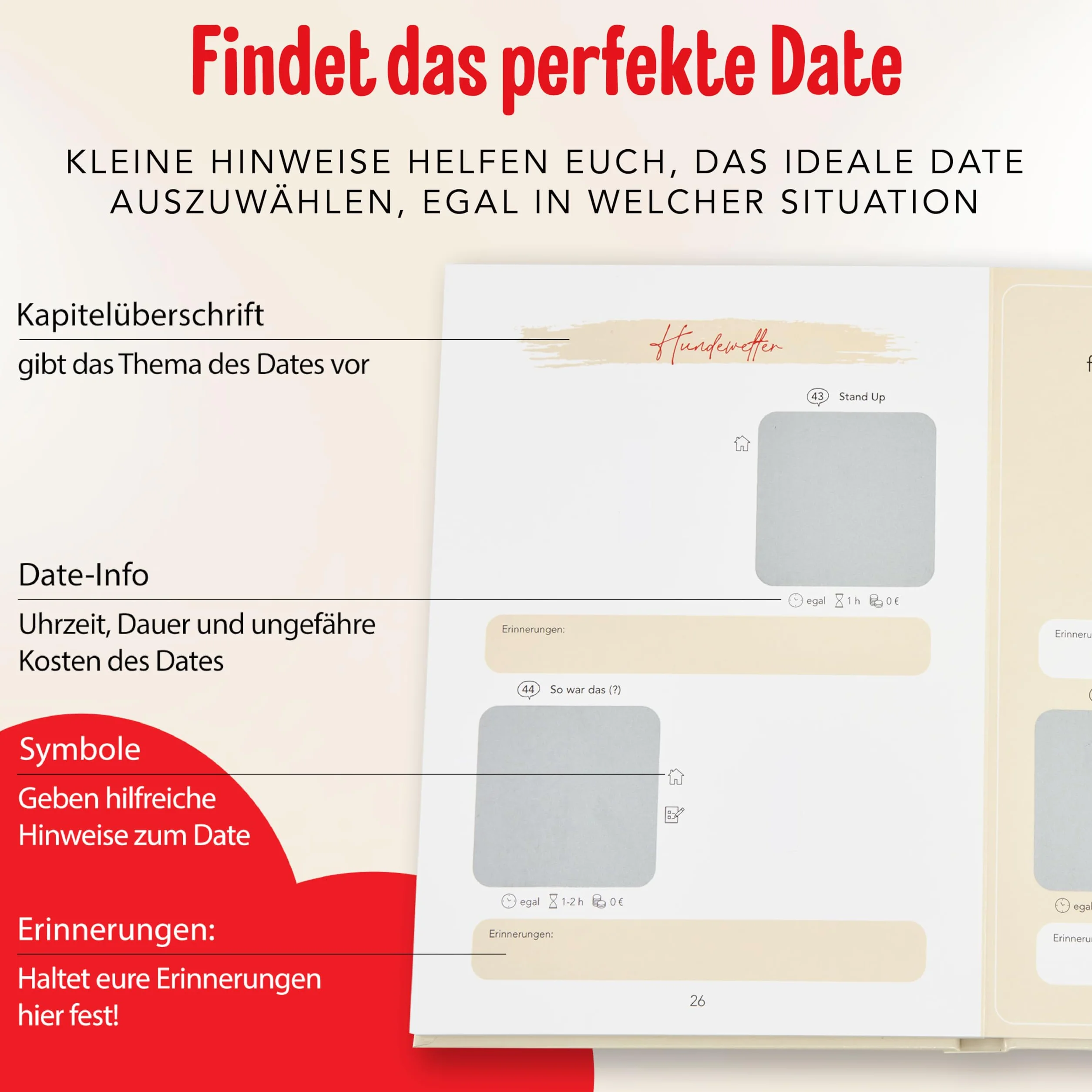 Unser Date Buch | 52 Date Ideen für Paare zum Freirubbeln | Bucket List für Pärchen | Jahrestag Geschenk für ihn & sie | Paar Geschenke zum Valentinstag oder Weihnachten für Freund & Freundin