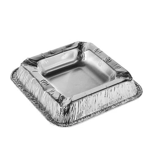 Einweg Aluaschenbecher 10x10 cm 100 Stück Aschenbecher stabile Ausführung