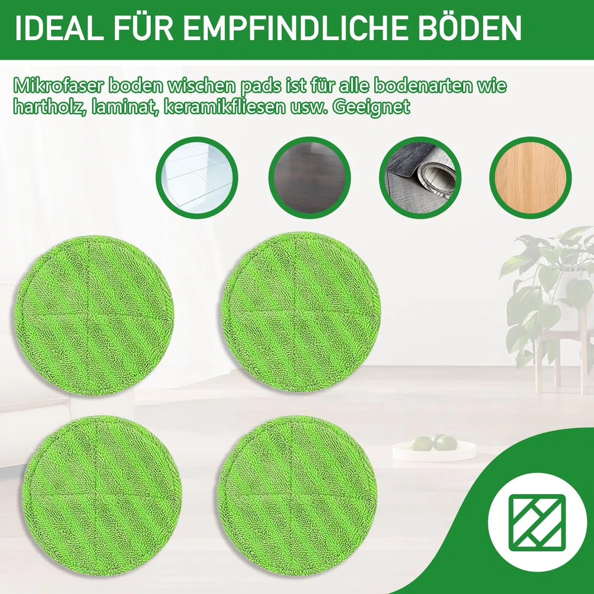 12 Stück Mikrofaser-Pads Kompatibel für Steam Twister Dampfreiniger, Ersatz Pads für alle Böden - Langlebig und Perfekte Passform - Maschinenwaschbar