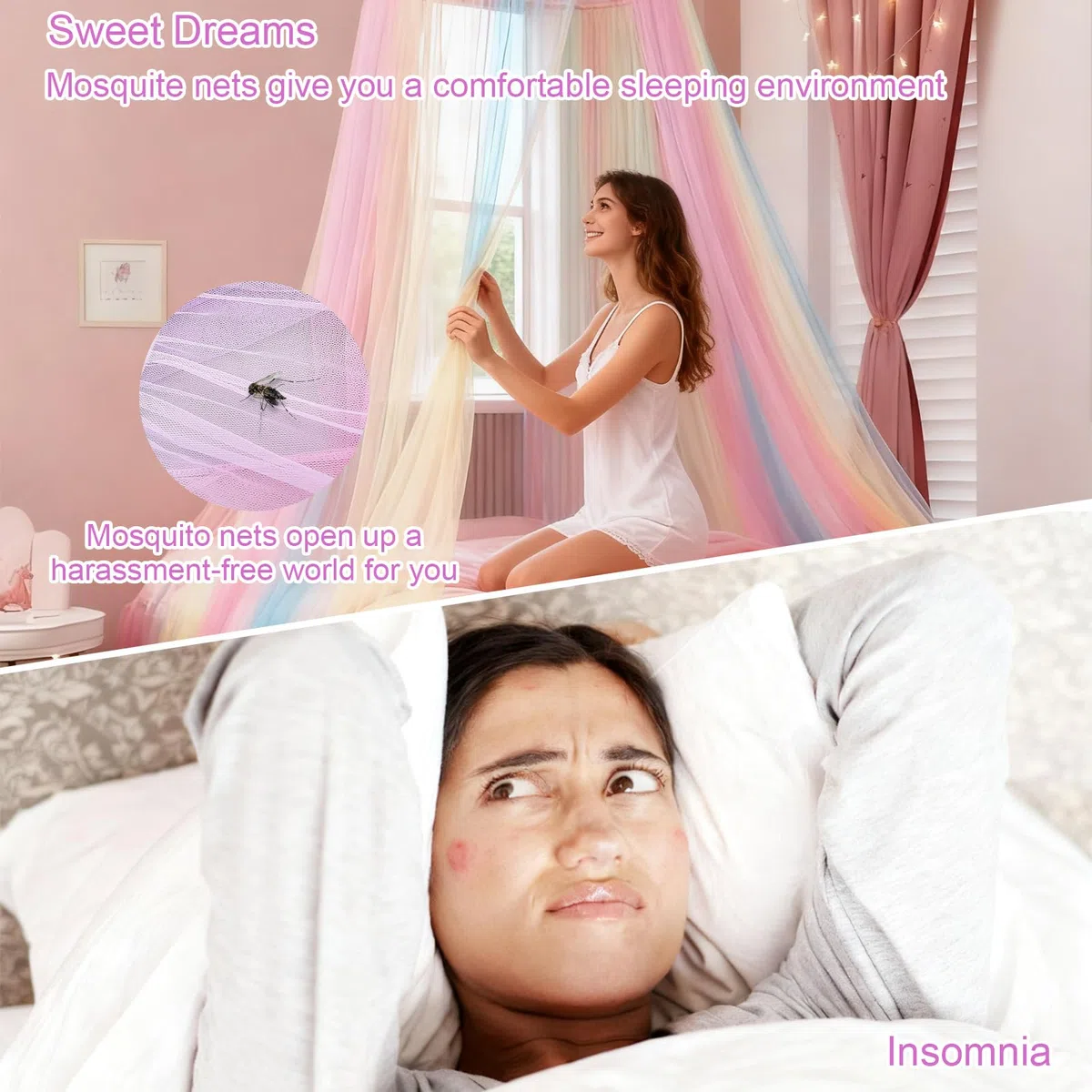 Baldachin Kinderzimmer Betthimmel Mädchen Prinzessin Regenbogen Betthimmel Atmungsaktiv Waschbar Stoff Für Mädchen Zimmerdekoration Für Reise Und Zu Hause Indoor Outdoor