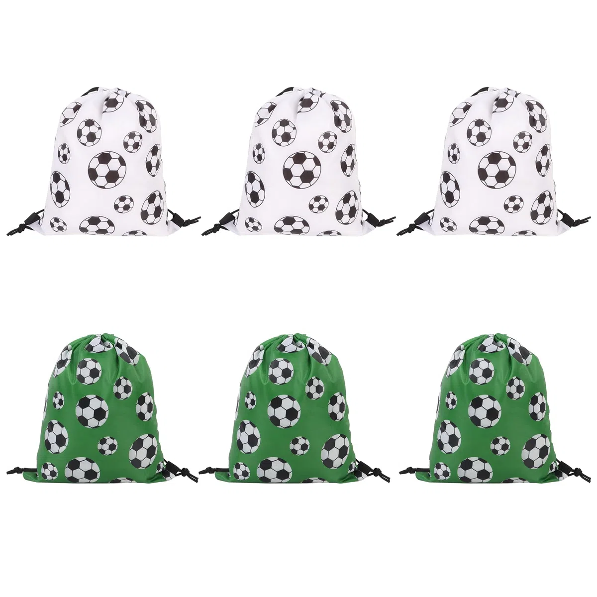 6PCS Fußball Kordelzug Packsack für Euro Cup,Draw String Tasche für Kinder,Fußball Club Supplies Giveaway Taschen,World Cup Kinder Sport Rucksack Schulter Tasche Veranstalter,Fußball-Party Geschenk