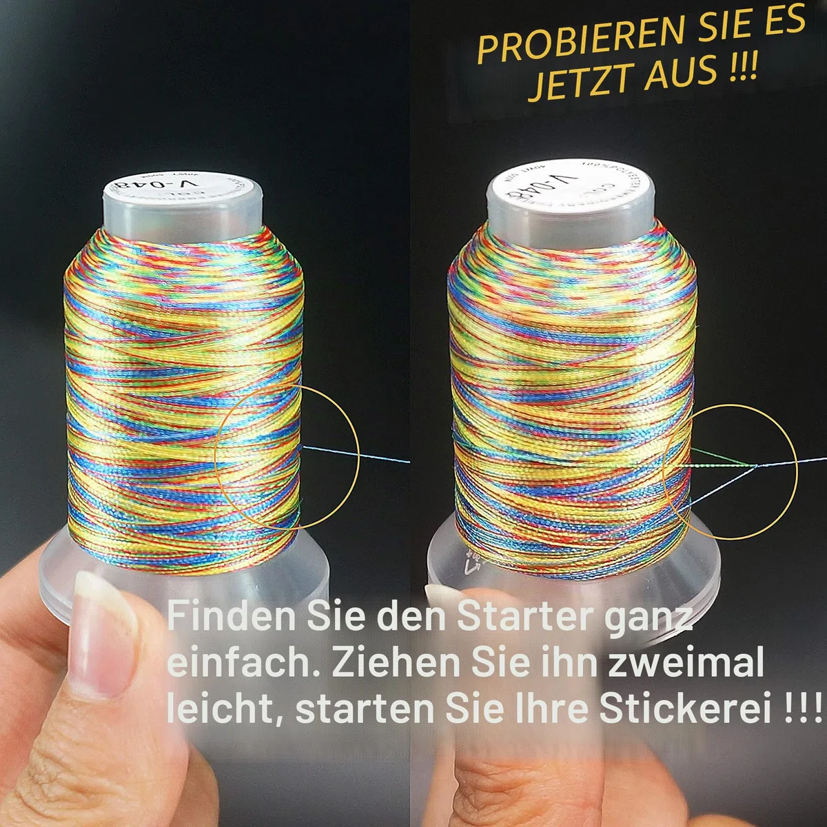 New brothread 12 Multi Farben Polyester Maschinen Stickgarn 500M (550Y) für Brother/Janome/Singer/Babylock/Kenmore/Bernina/Husqvaran Stickereimaschine-Sortiment 2