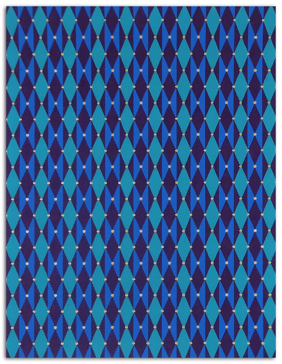 Draeger Paris 1886 Bombay Gold Set mit 6 Blättern, Recyclingpapier, blau-violett, 21 x 28 cm