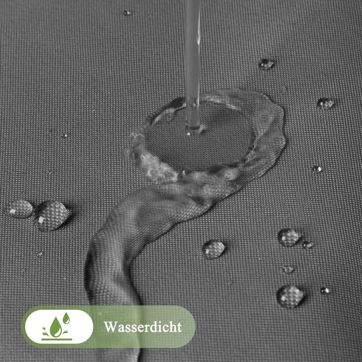 AooHome Duschvorhang 180X200cm Textil, Grau Duschvorhänge 120g/m² Farbverlauf Badvorhang Wasserdicht Waschbar Antischimmel mit 12 Duschvorhangringen(Weiß nach Schwarz)