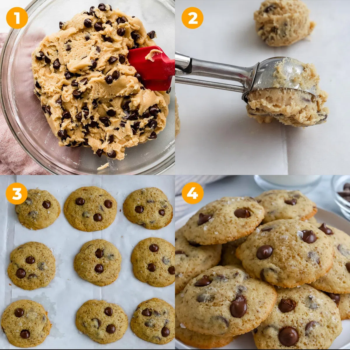 Cookie Portionierer Set, 3-teiliges Eisportionierer Set aus Edelstahl, Plätzchenportionierer mit Auslöser (1 EL/2 EL/3 EL), Teigportionierer für Keksteig, Muffins, Cupcakes, Melonen