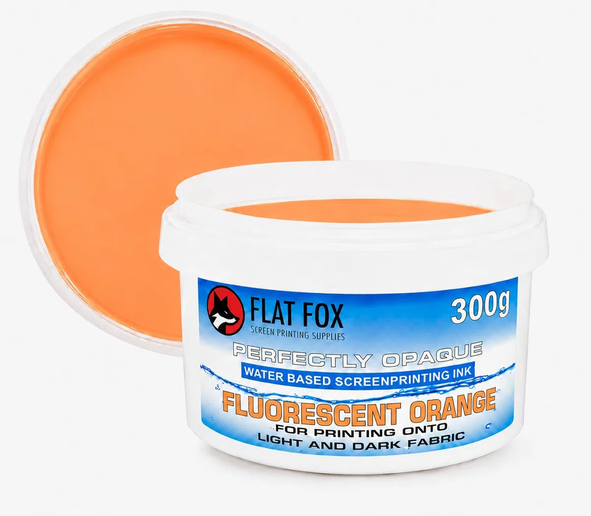 Siebdruck-Tinte auf Wasserbasis (fluoreszierendes Orange, 300 g)