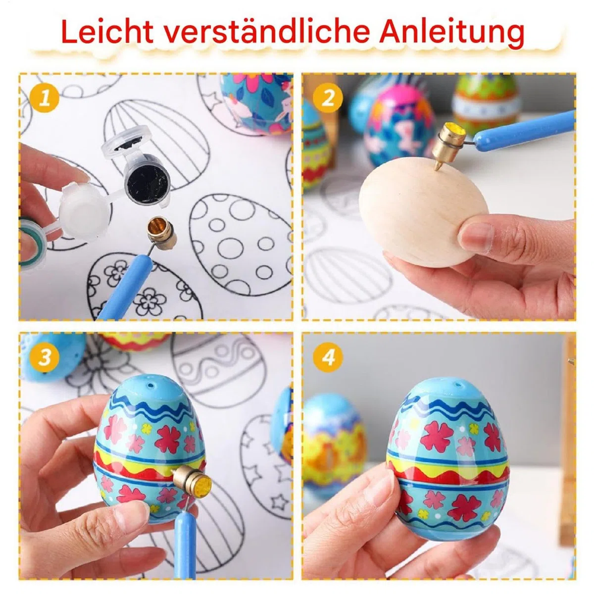 Generisch 1 Satz Heißwachsstifte Zum Dekorieren Von Eiern, Ostereier-Dekoration, Wachsstifte Für Ostereierschalen-Kunst, Heißwachs-Zeichenstifte Für Dekorative Künste, Ausbesserungslack Von Eiern