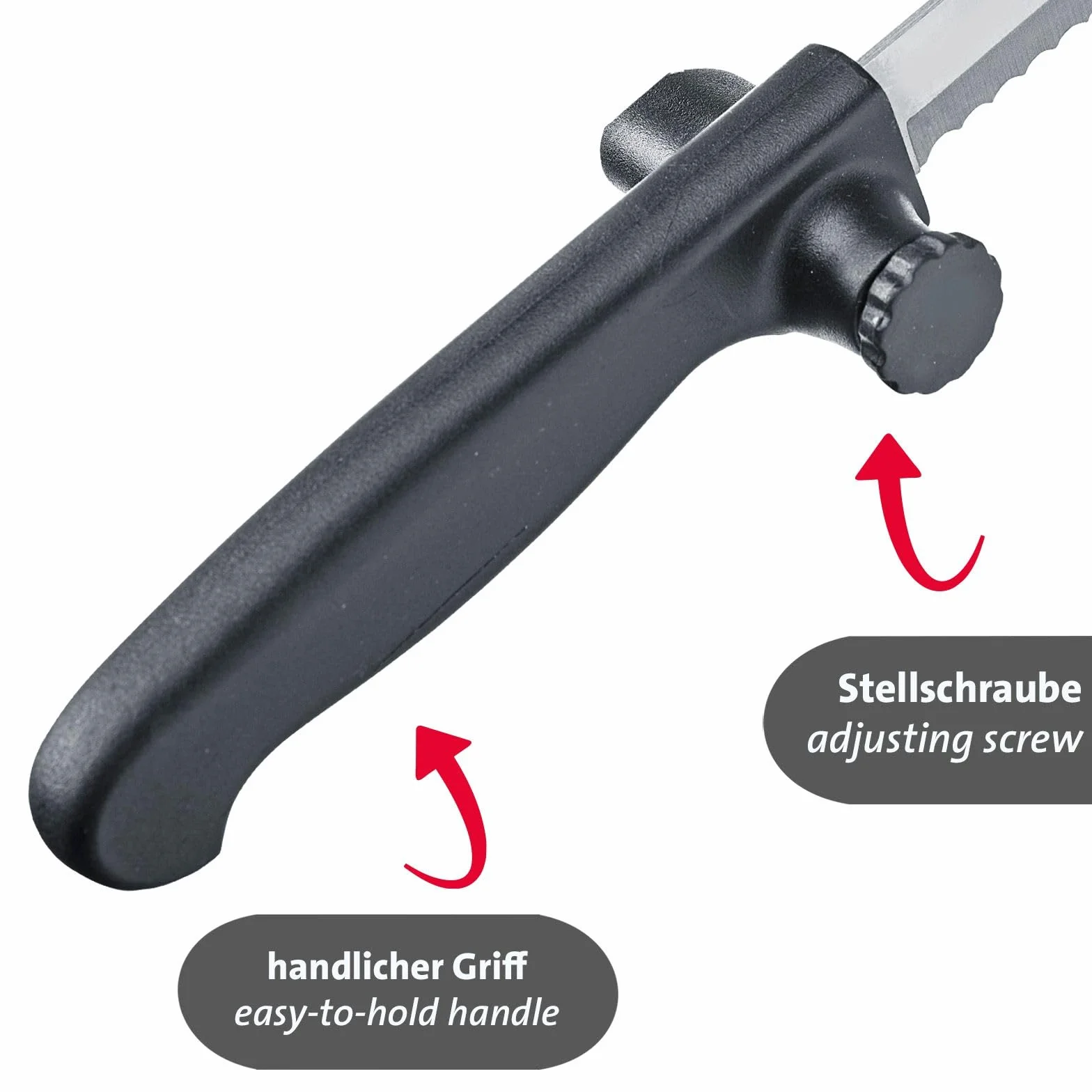 Westmark Multi-Messer So Clever – Küchenmesser mit Abstandshalter, scharfes Brotmesser, Allzweck-Messer für Aufschnitt, Gemüse und andere Lebensmittel – Edelstahl-Klinge, BPA-frei