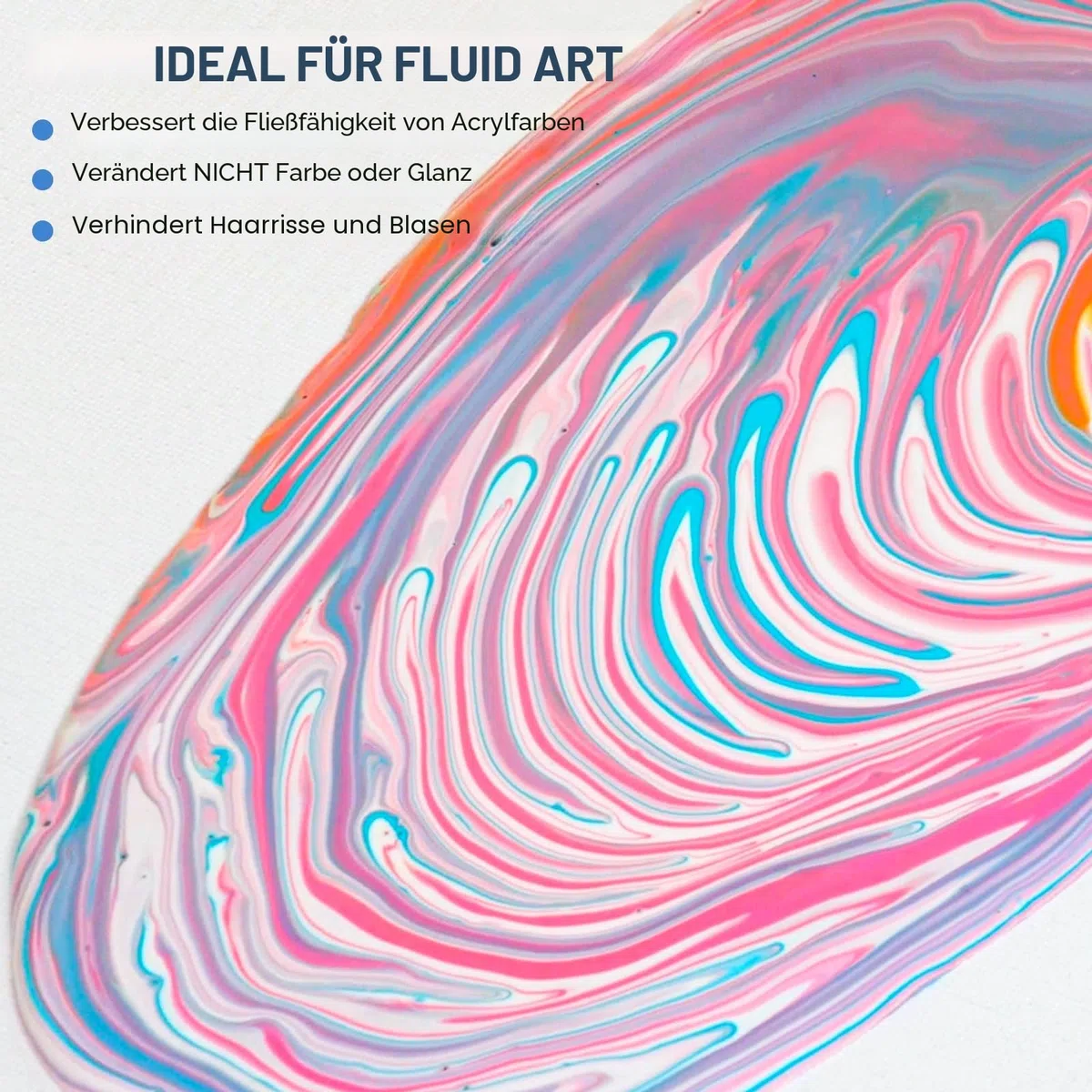 Nicpro 1000 ml Pouring Medium Acryl, Acrylfarbenverdünner, Pouring Acrylfarben für gleichmäßiges Fließen