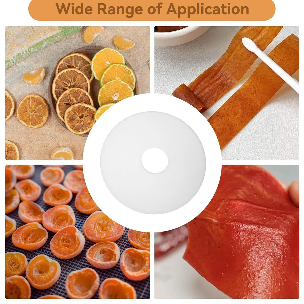 2 Stück Obstdörrgerät, Dörrgerät, Trocknertablett, Silikon-Fruchtrollenblätter, wiederverwendbare Trocknermatten, rundes, klares Obsttrocknungsblatt, Runde Silikon Dehydrator Blätter mit Kanten