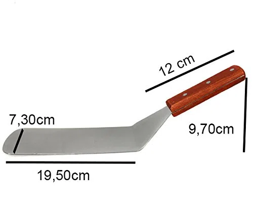 Yudu 2 stück Pfannenwender Bratenwender Küchenspachtel Bratenheber Heber mit Holzgriff Nr:02