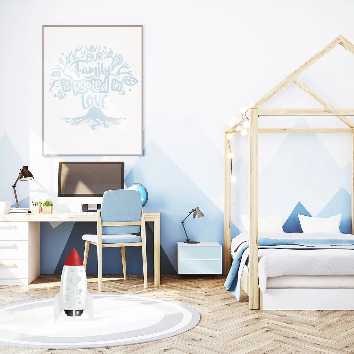 TECKWRAP 001 Vinyl, glänzend, selbstklebend, für Bastelprojekte, 0,3 m x 1,5 m, Babyblau glänzend