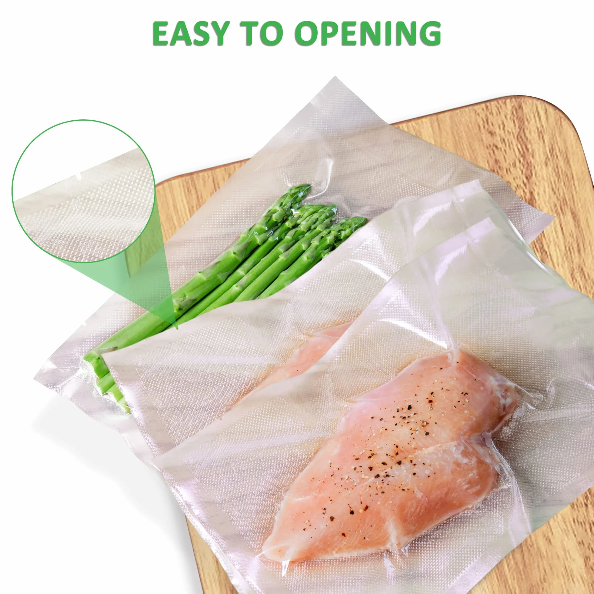 KitchenBoss Vakuumierbeutel Lebensmittel mit Cutter-Box: 3 Rolle 28x500cm Vakuumrollen BPA-Frei Vakuumierfolie fuer Folienschweißgerät Sous Vide Beutel