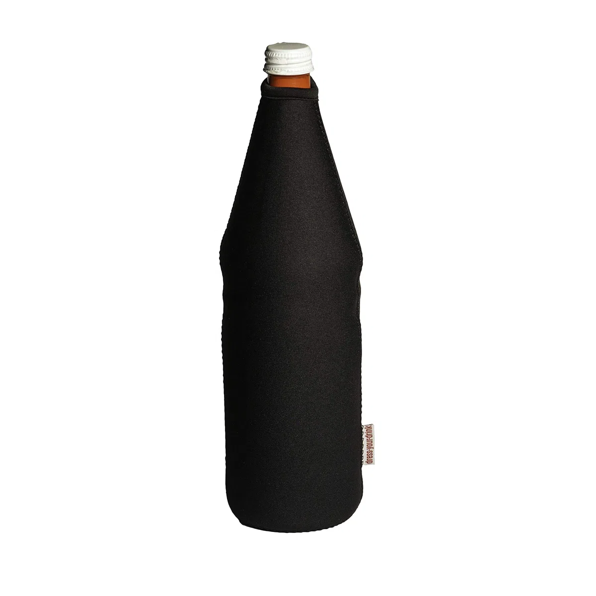 Flaschenkühler 0,7-1,0L für Glas- & PET Flaschen, Neopren, Getränkekühler, (schwarz, 1)