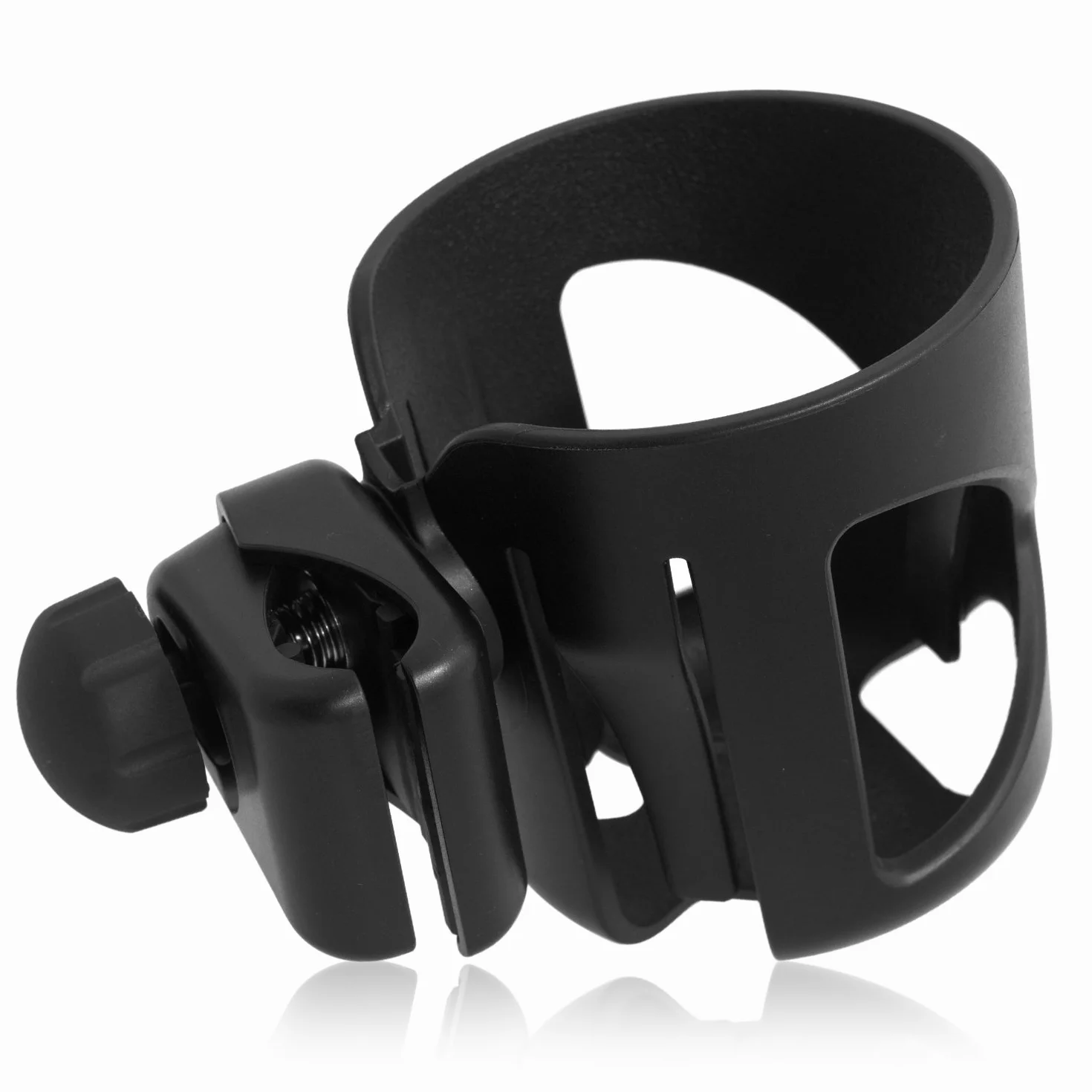 TIGER MSA79-BK Getränkehalter zum Anklemmen für Notenständer, Mikrofonständer und Trommelständer, Getränkehalter für Sänger, Schlagzeuger, Gitarristen und Bassisten