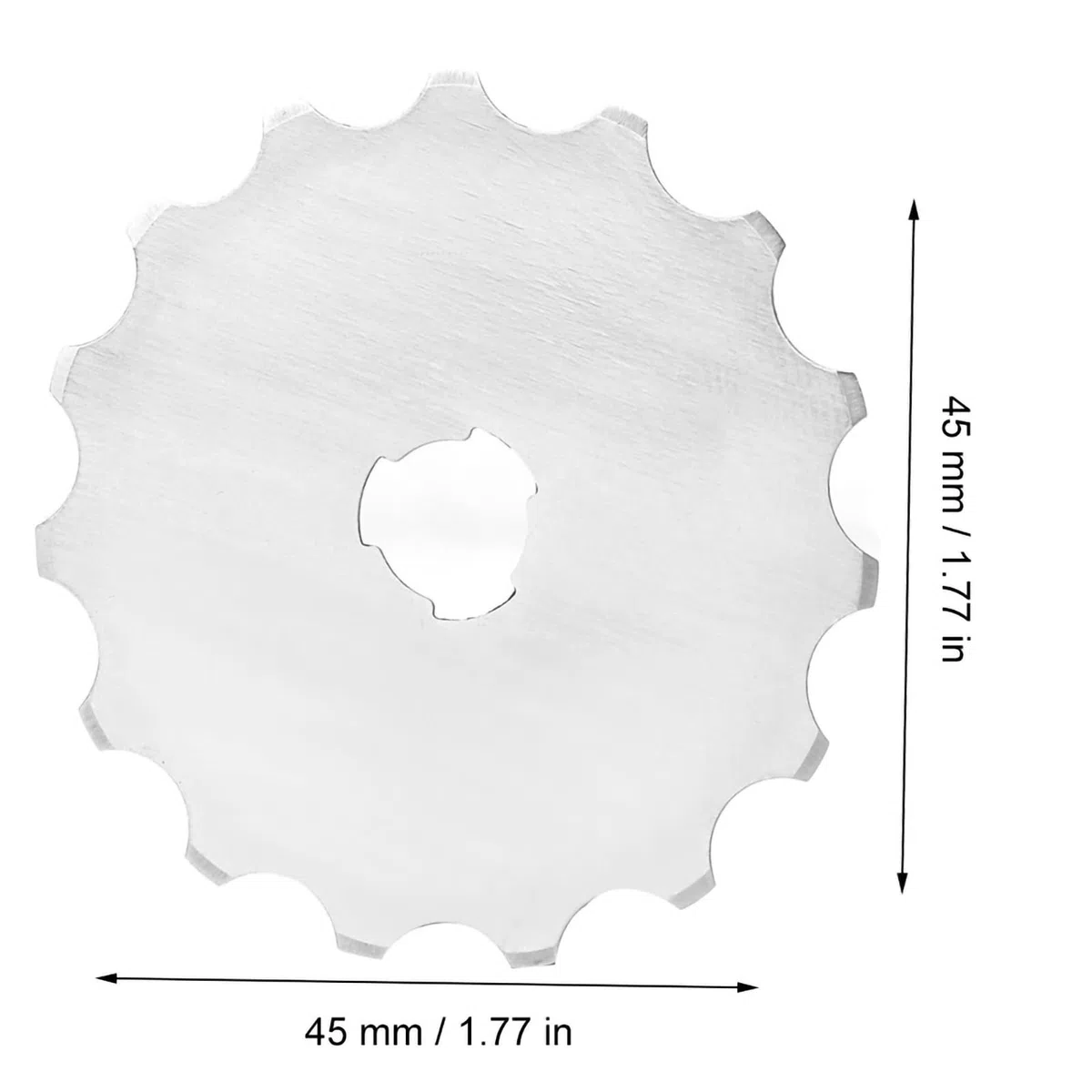 5 Stück Ersatz-Patchwork-Schneidmesser, Papierperforiervlies-Rotationsschneider, Gezahnte Klingen, Solides Schnellarbeitsstahlmaterial, 45 Mm Häkelkante, Drehbar für Lederstoff