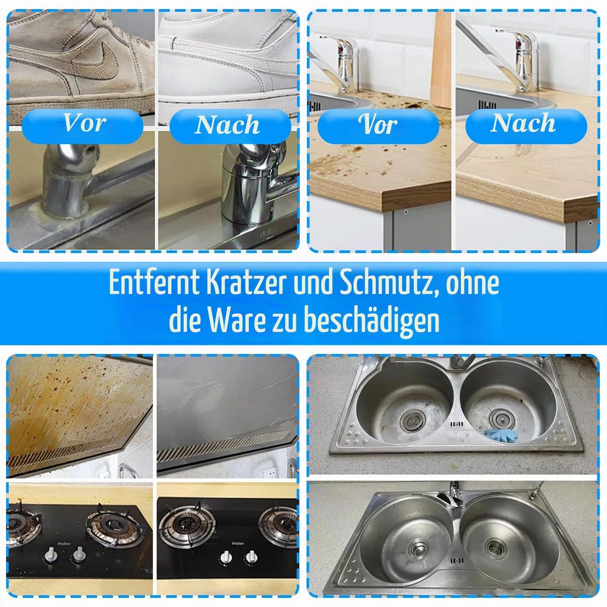 STARVAST 24 Stück Melamin Schmutzradierer Wunderschwamm Reinigungsschwamm Zauberschwamm Radierschwamm Für Küche Haushalt - Premium-Schwämme, Extra Dick