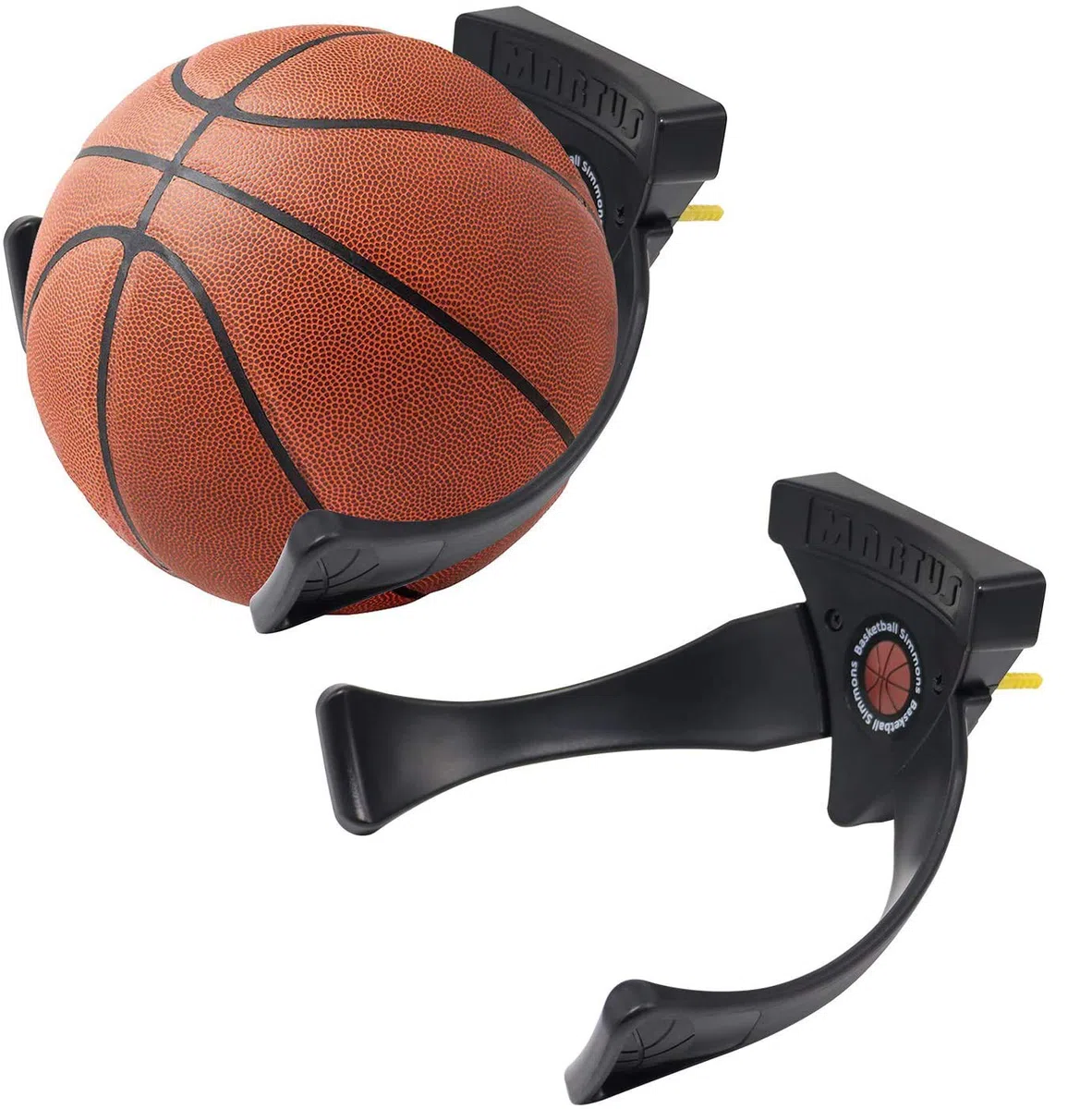Jolitac 2 Stück Ballhalter Ball Wandhalterung Sportball Halter Display Wandmontage für Fußball Fußball Basketball Volleyball, Sport Geschenk zu Weihnachten
