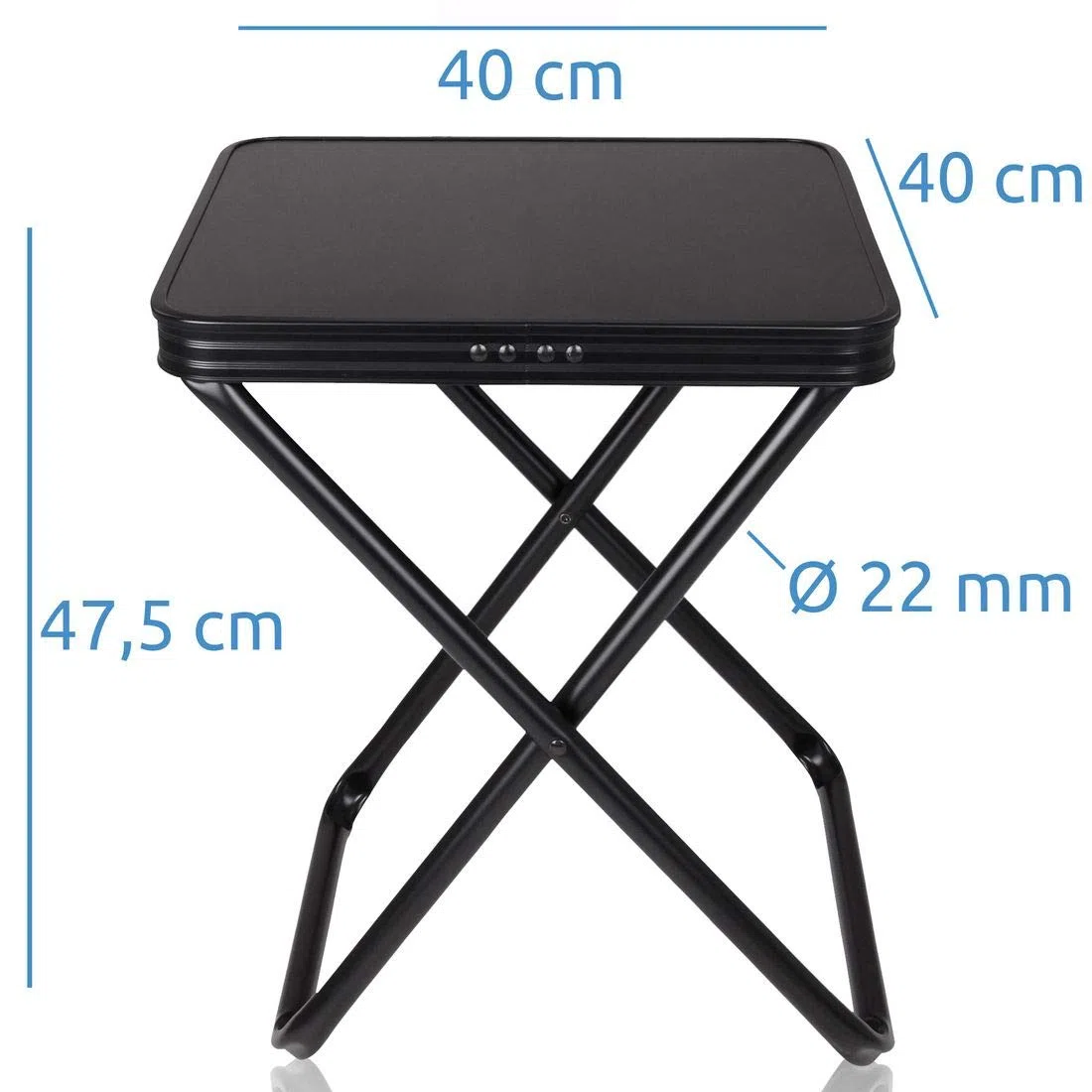 your GEAR Tavolino 3D Campinghocker mit Abnehmbarer Tischplatte, Aluminium Klapphocker, Beistelltisch, Hocker, Quick Dry Mesh Polsterung, Leicht, Tragbar, Garten, Caravan