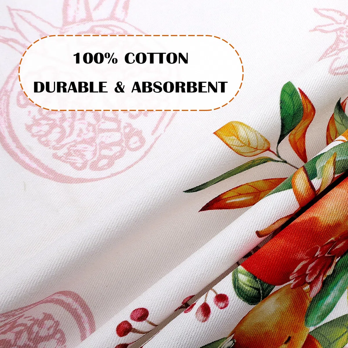 Küchentücher Baumwolle 4 Stück, Geschirrtücher 100% Baumwolle Obst Küchenhandtuch Set Multi-Purpose Hochwertige Küche Trockentuch Bar Handtücher 48 x 70CM