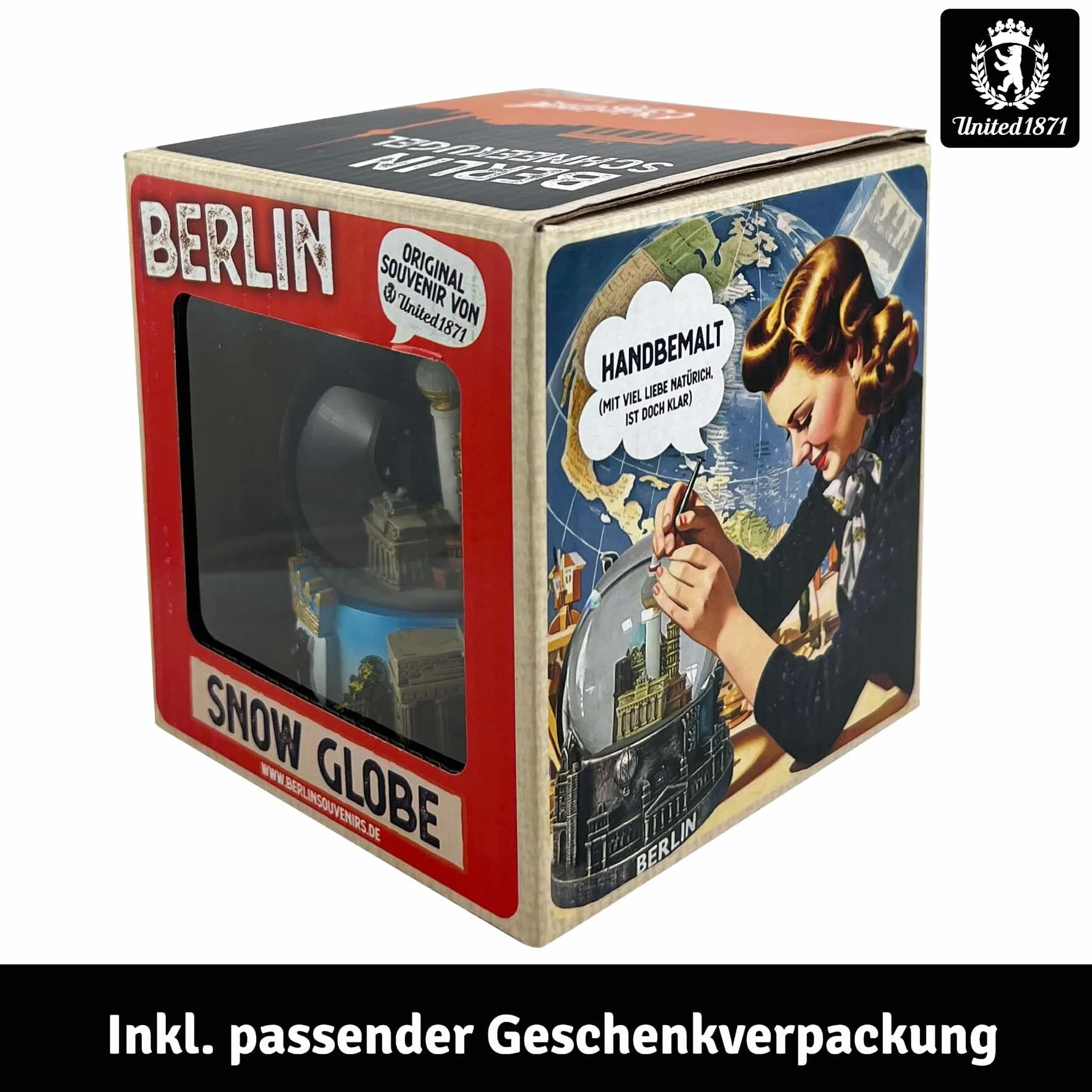 Berlin Schneekugel, Berlin Souvenirs, Snowglobe, Souvenir Deutschland, Deutschland Souvenir in Geschenkbox