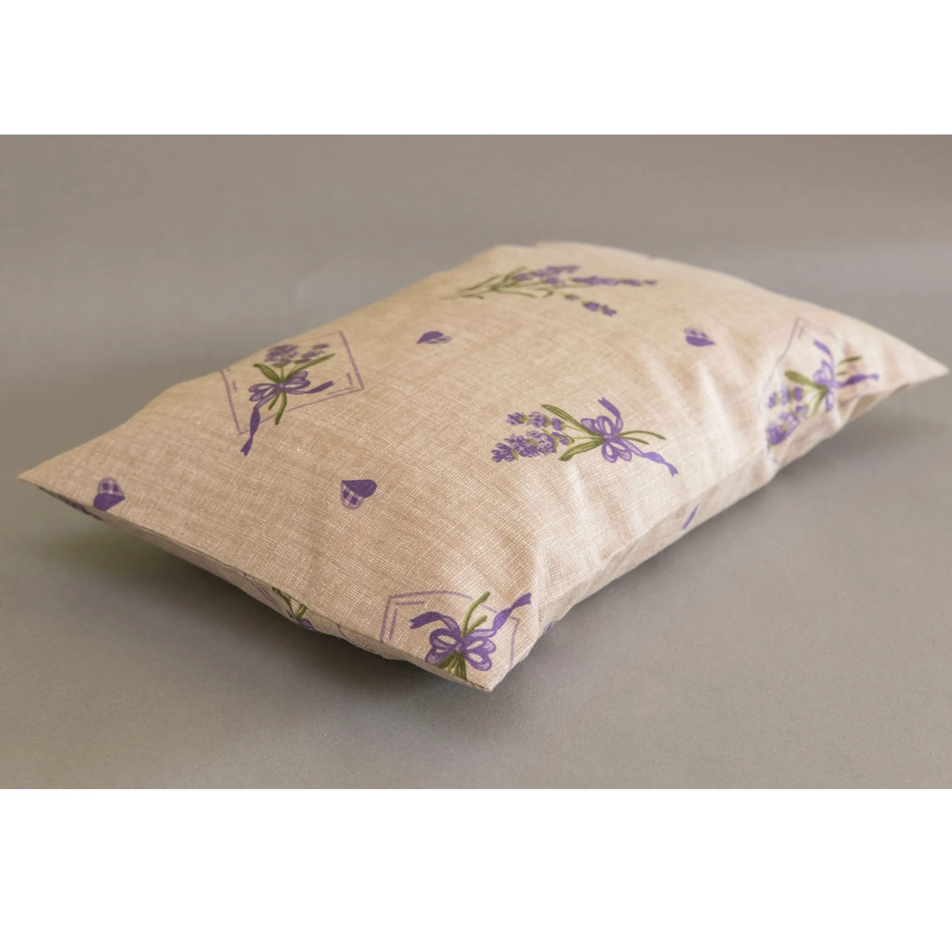 Lavendelkissen 30x20cm, Sorgenfrei + Bio Inlett natur - Bio-Lavendelblüten - Duftkissen Kräuterkissen