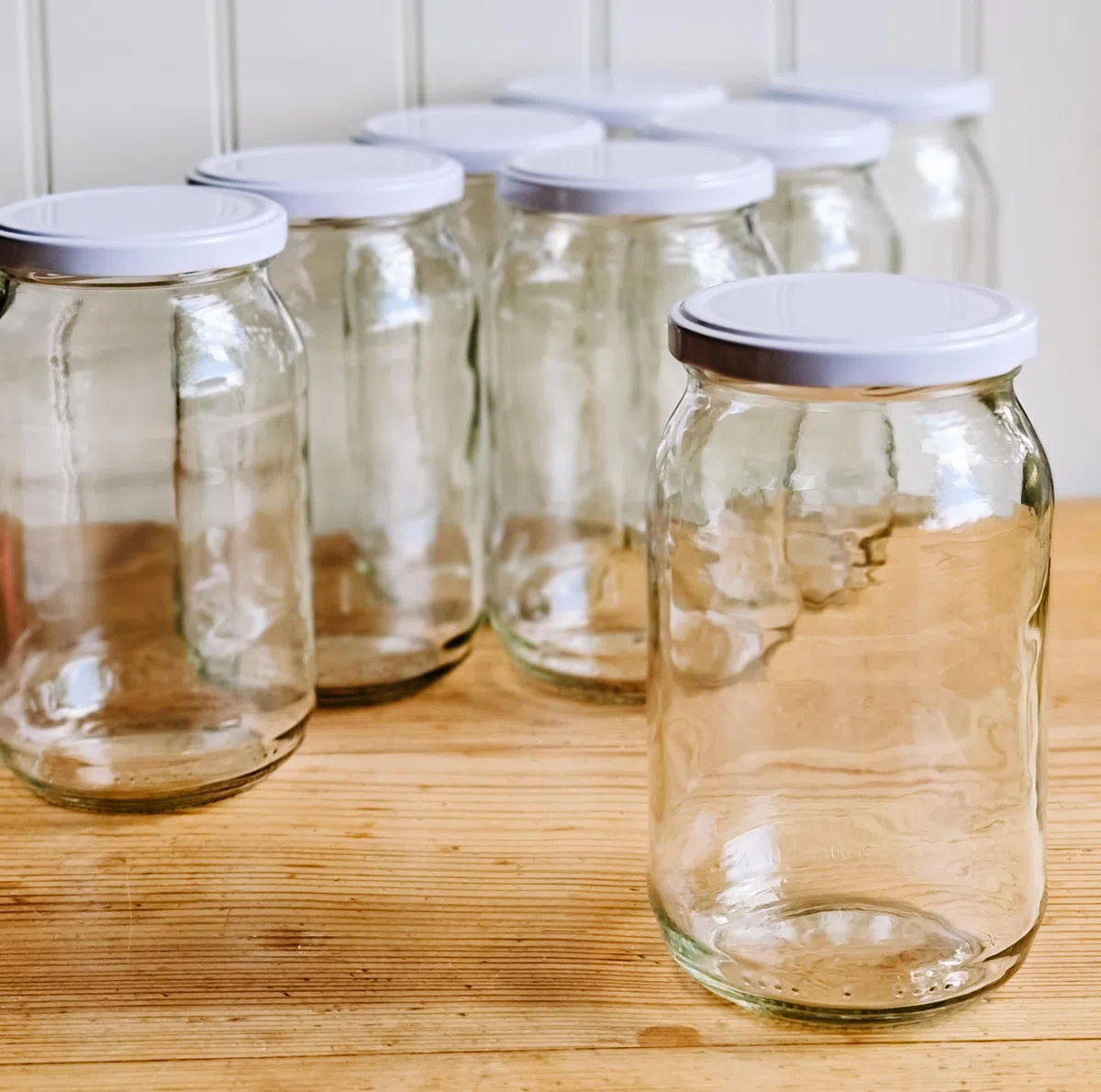 Einmachgläser mit Schraubdeckel mit Deckel 24 Stk 900 ml – Vorratsglas mit Deckel & Etiketten – Große Einweckgläser / Schraubgläser – Mason Jar & Fermentierglas für Vorrat (24, Gurken, 900 ml)