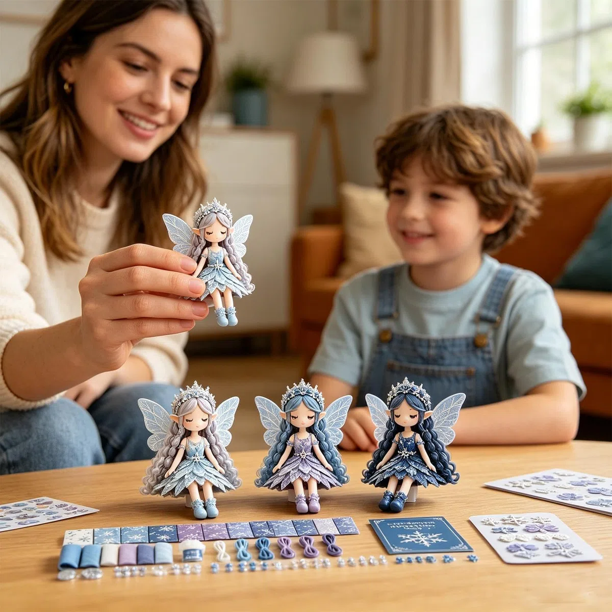 Fairies-patchworks-DIY-Sets, 4-teilig, Lustige Blumen-fairies-patchworks-Sets, Stoff-Komplettzubehör – DIY-Nähset Für Erwachsene Und Anfänger | Für Erwachsene, Familien, Kinder, Mädchen, Liebhaber