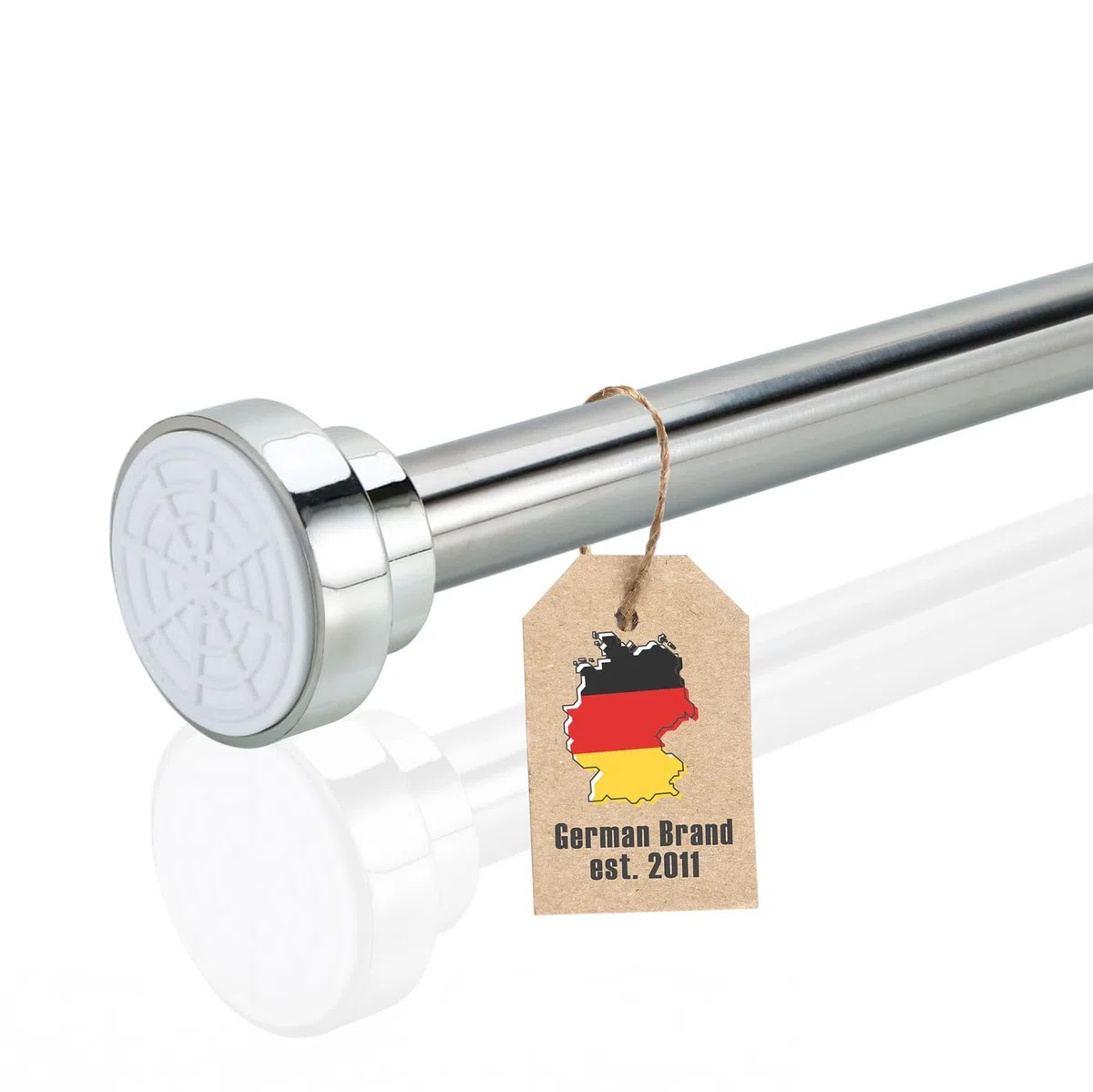 Intirilife Teleskopstange in SILBER 81-148 cm- Ausziehbare Stange, Edelstahl, verstellbar, rutschfest, vielseitig einsetzbar ohne Bohren und Schrauben- Klemmstange Duschvorhangstange Gardinenstange