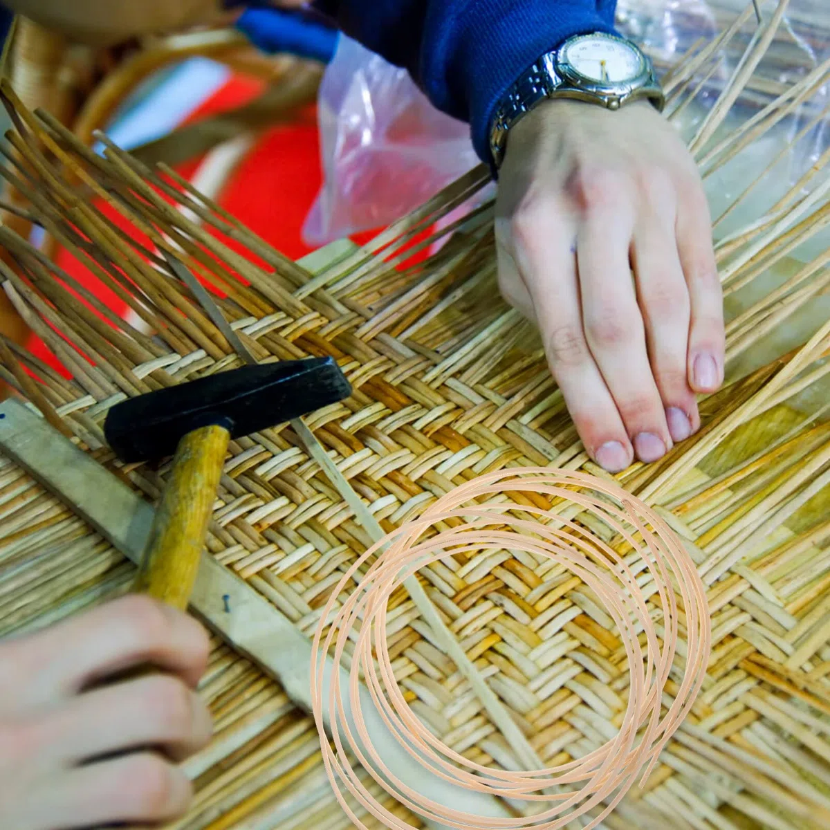 COHEALI 1 Rolle Rattan-gewebematerial Möbelreparaturzubehör Flaches Rattanmaterial Weidenkörbe Reparaturset Für Terrassenstühle Reparaturmaterial Für Rattanmöbel Hölzern Stock Weben