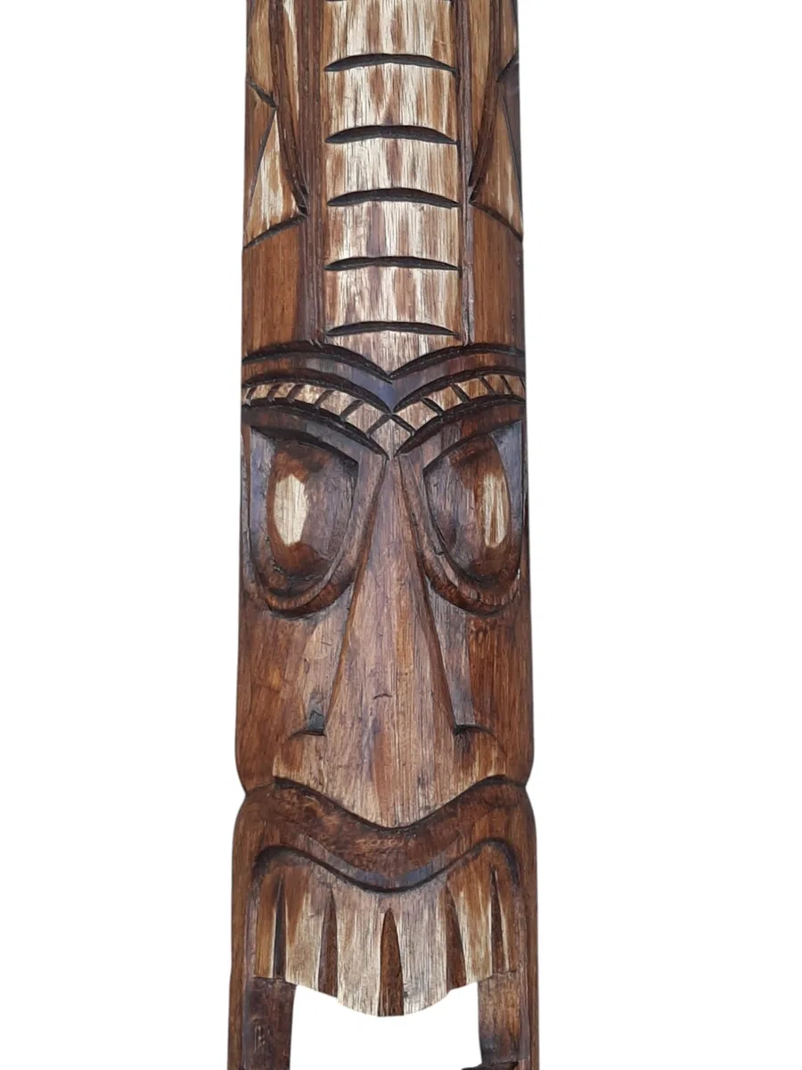 Generisch Wandmaske Tiki 100cm Hawaii Tiki Maske aus Holz zum Aufhängen