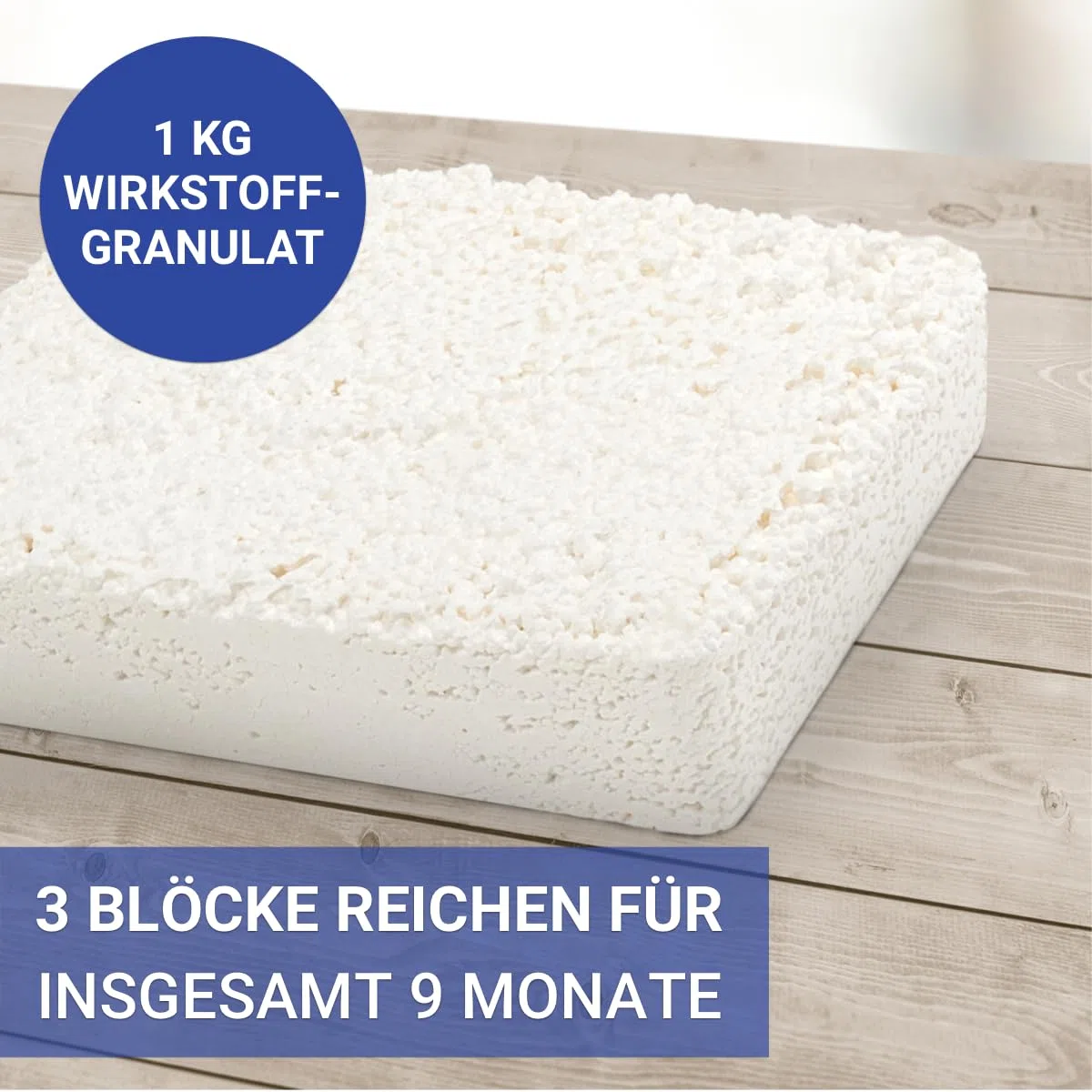 WENKO Nachfüllpack Entfeuchter 3x1000g für Luftentfeuchter ohne Strom wiederverwendbar für Raum Keller Auto Granulat Weiß je 16,5x4x11,5 cm Calciumchlorid