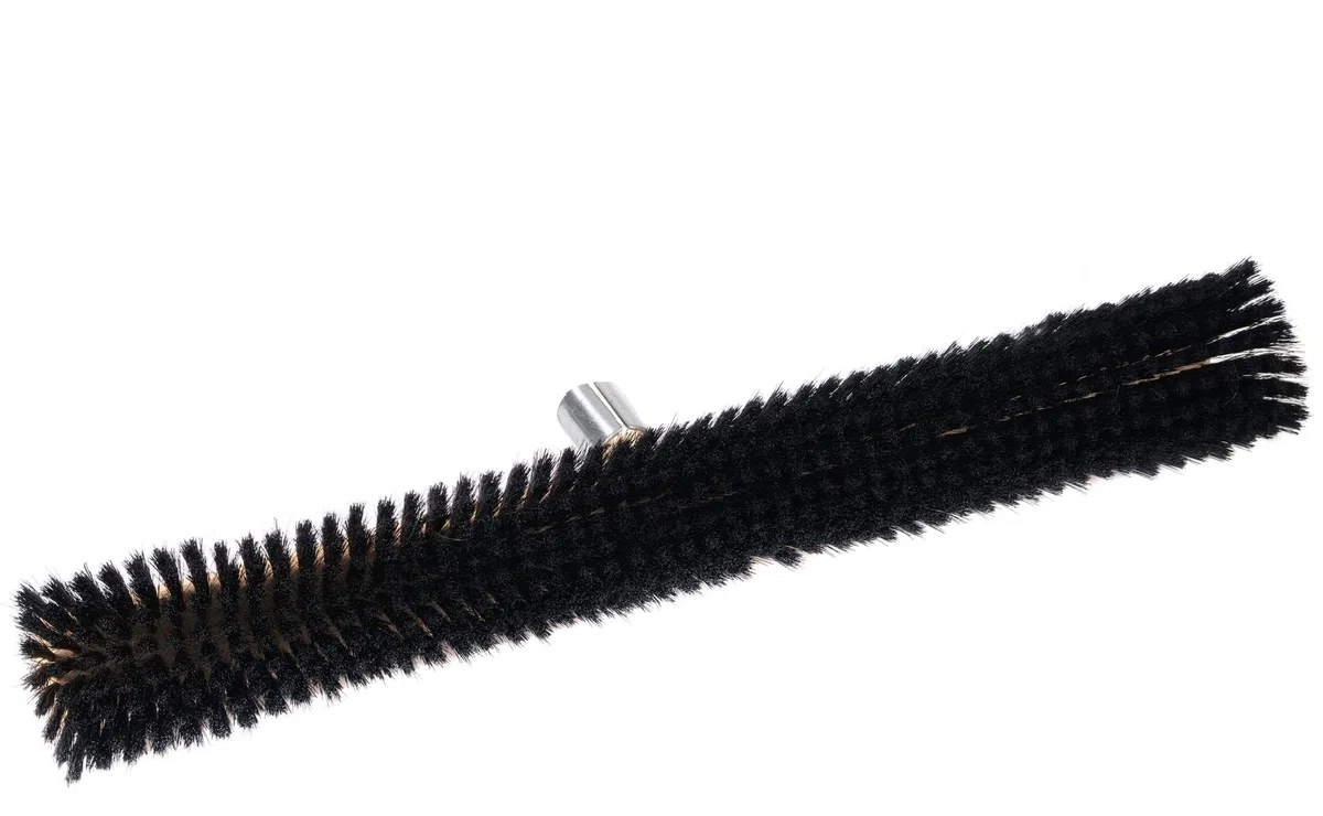 Saalbesen Kunsthaar Borsten 60cm Metall-Stielhalter 24mm Besen ohne Stiel | Weiche schwarze Kunsthaar-Borsten, Ohne Stiel, Für Innen, Hallenbesen