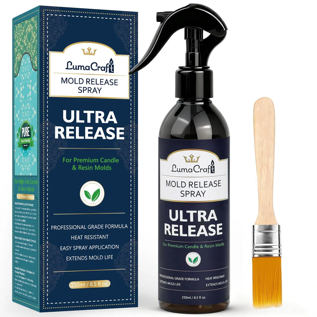 LumaCraft Silicone Trennmittel Spray für Silikonformen, professionell für Guss & Skulptur, schnelltrocknender Feinsprühnebel, wasserlöslich, rückstandsfrei, geruchsneutral 250ML