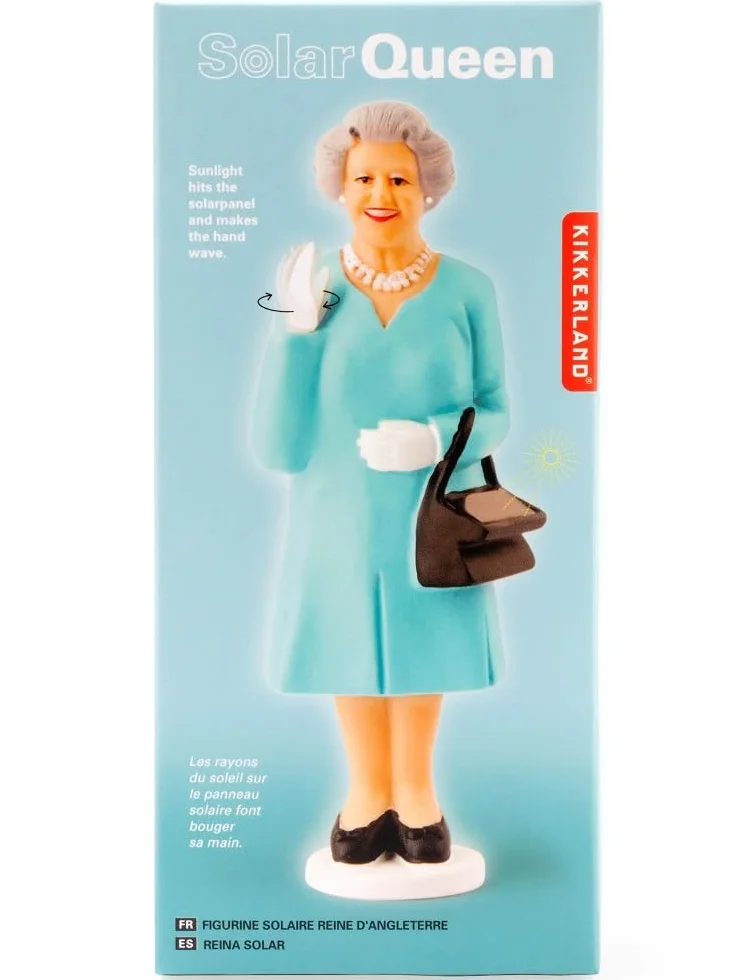 Kikkerland Figur winkenden Königin (Queen), solarbetriebene sortierte Farbe (1 Artikel)